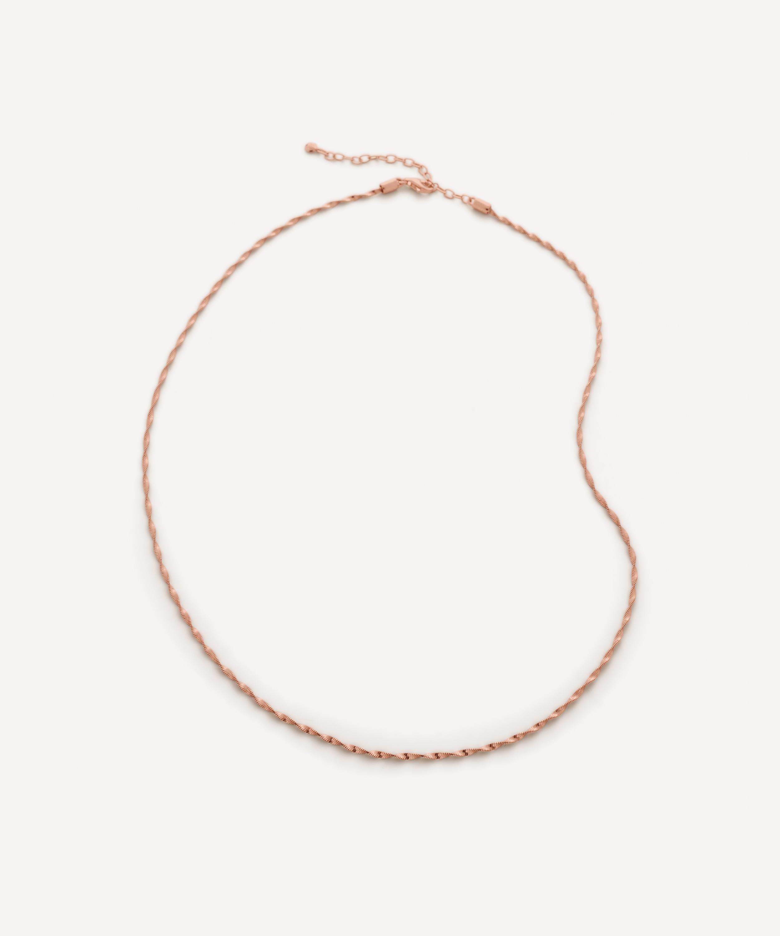 Monica Vinader 18ct Rose Gold-plated Vermeil Silver Disco Chain Necklace In Rose Gold