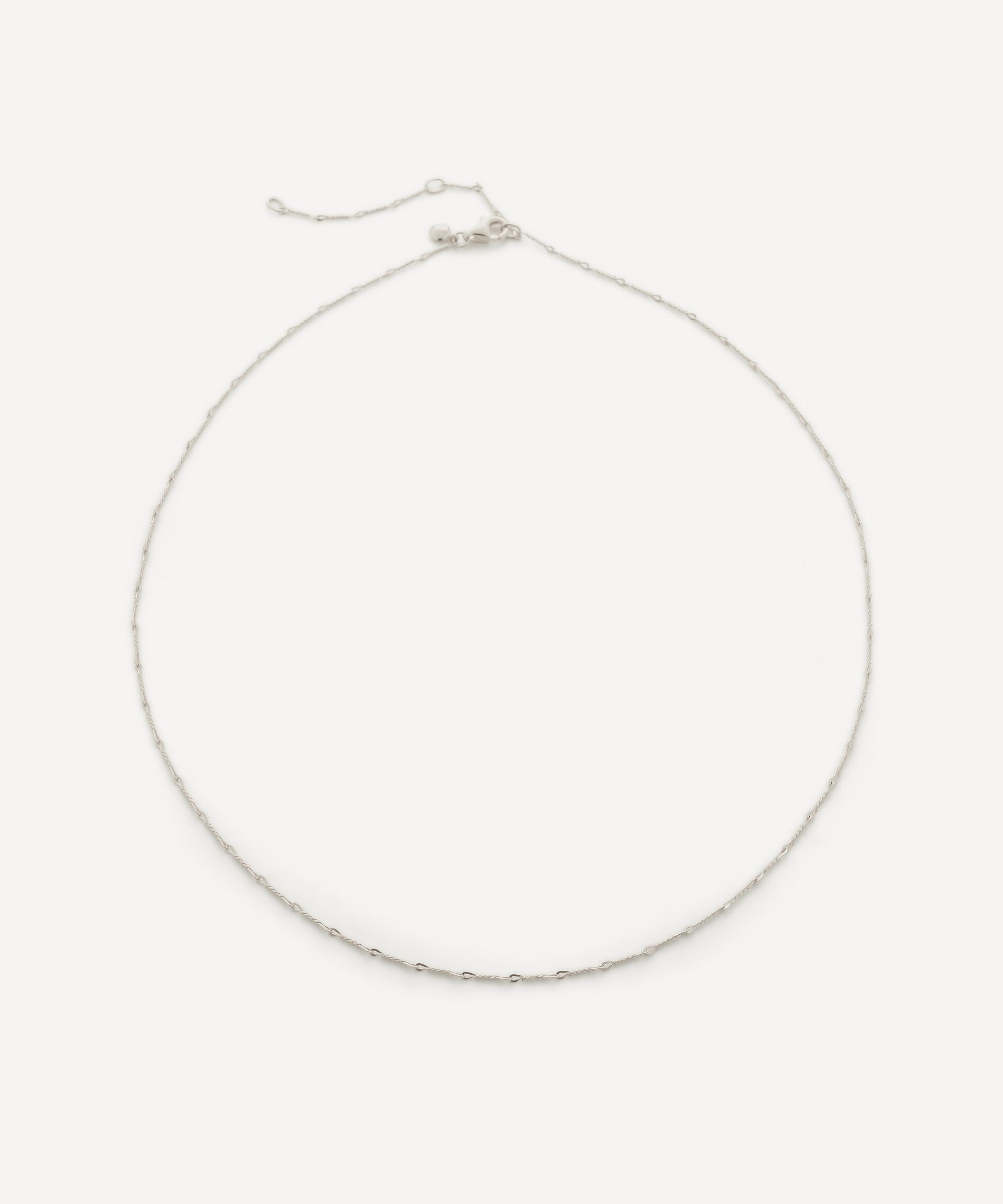 Monica Vinader Sterling Silver Twist Chain Necklace In Silver