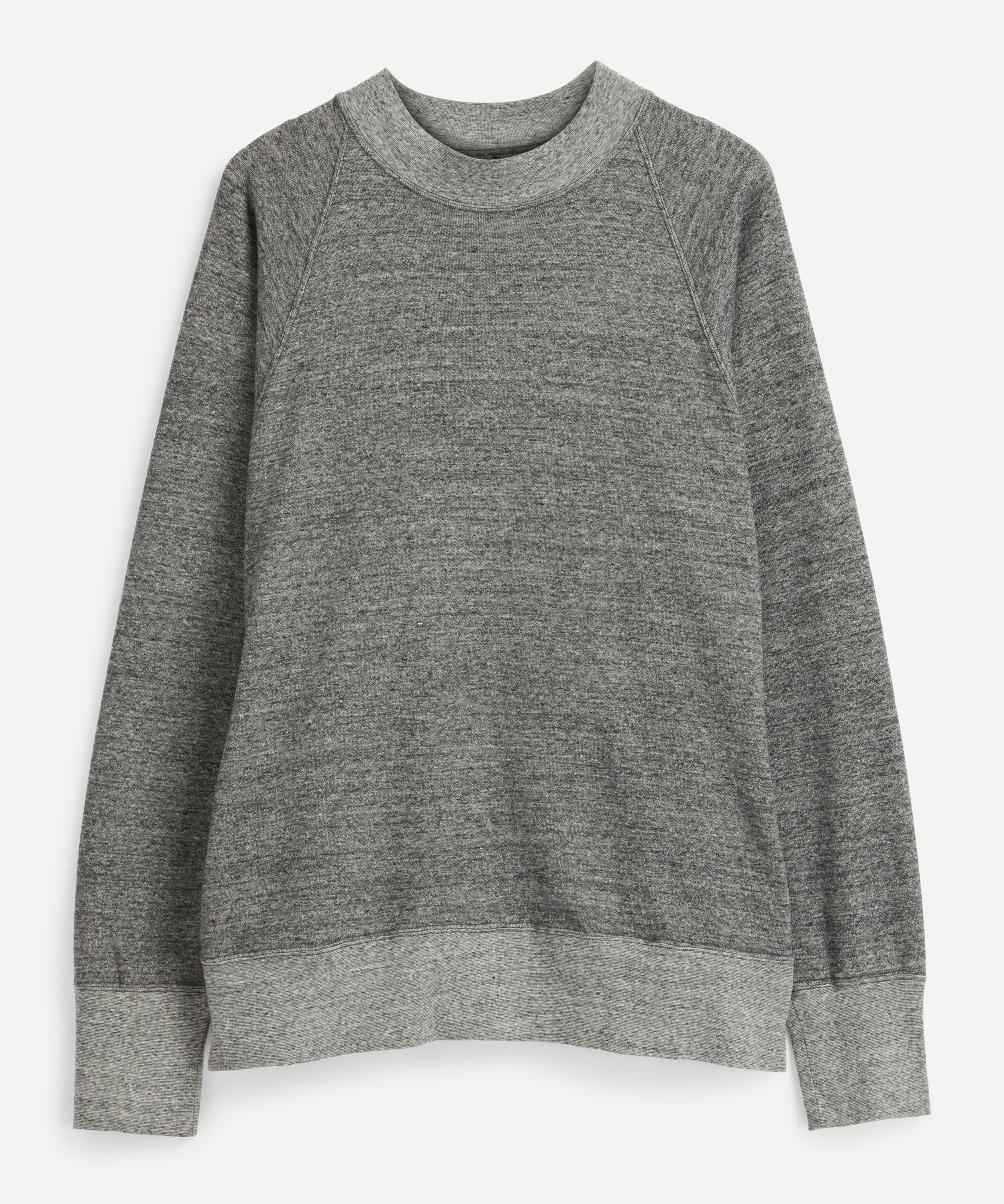 Nanamica Moc Neck Sweatshirt In Heather Grey