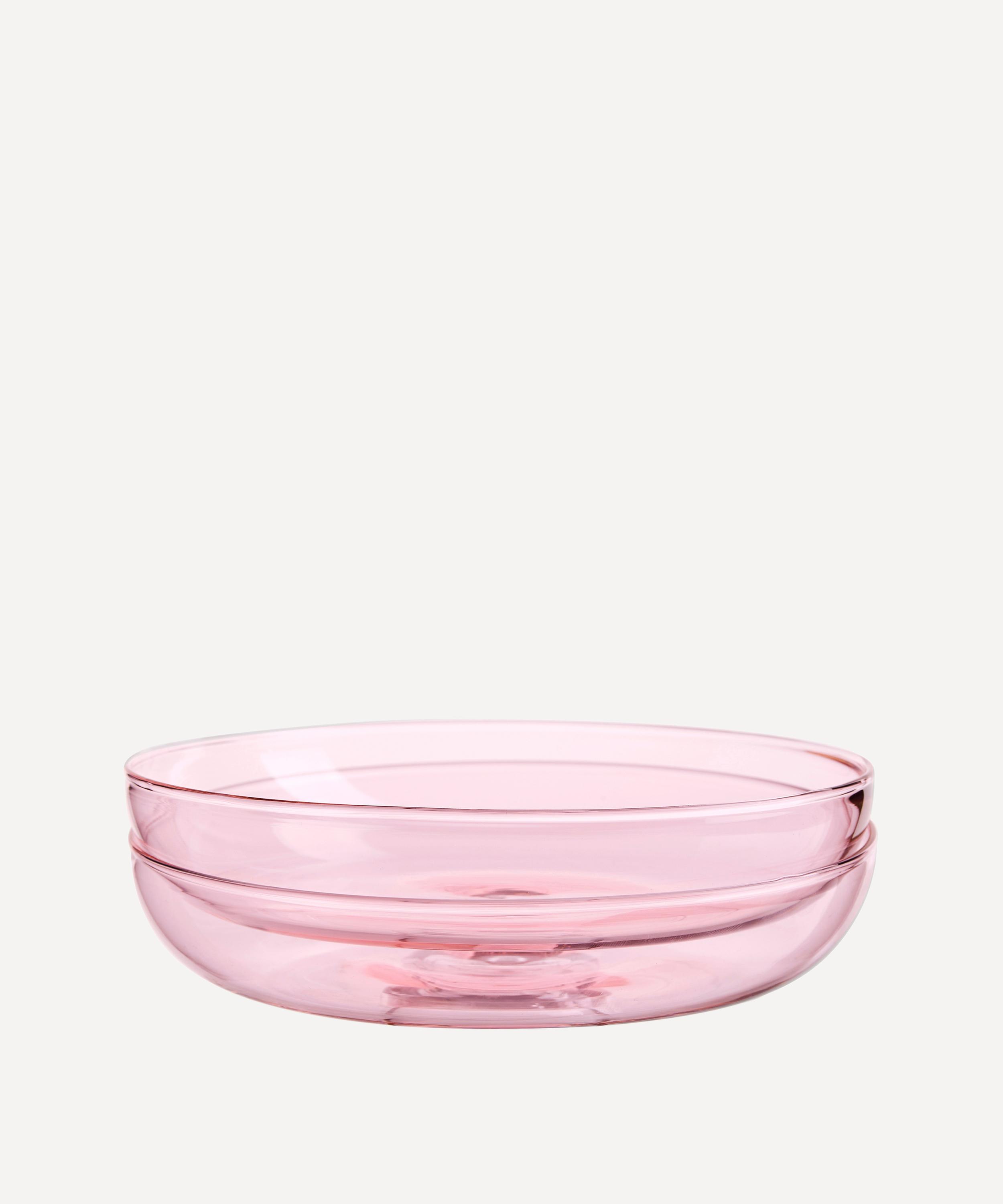 Maison Balzac Pink Glass Plate Set Of Two