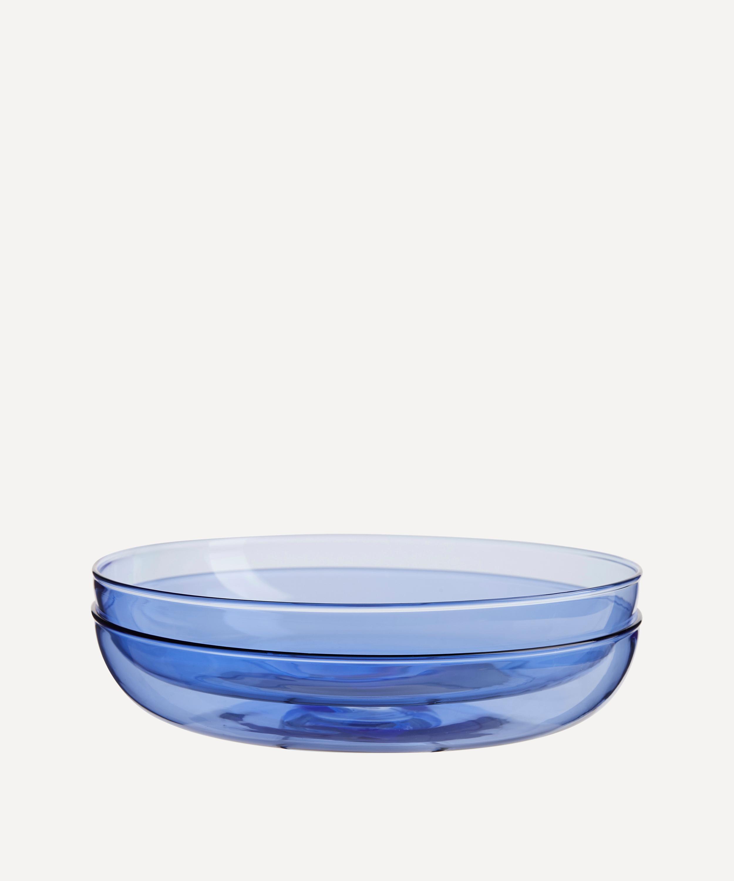 Maison Balzac Azure Glass Plate Set Of Two