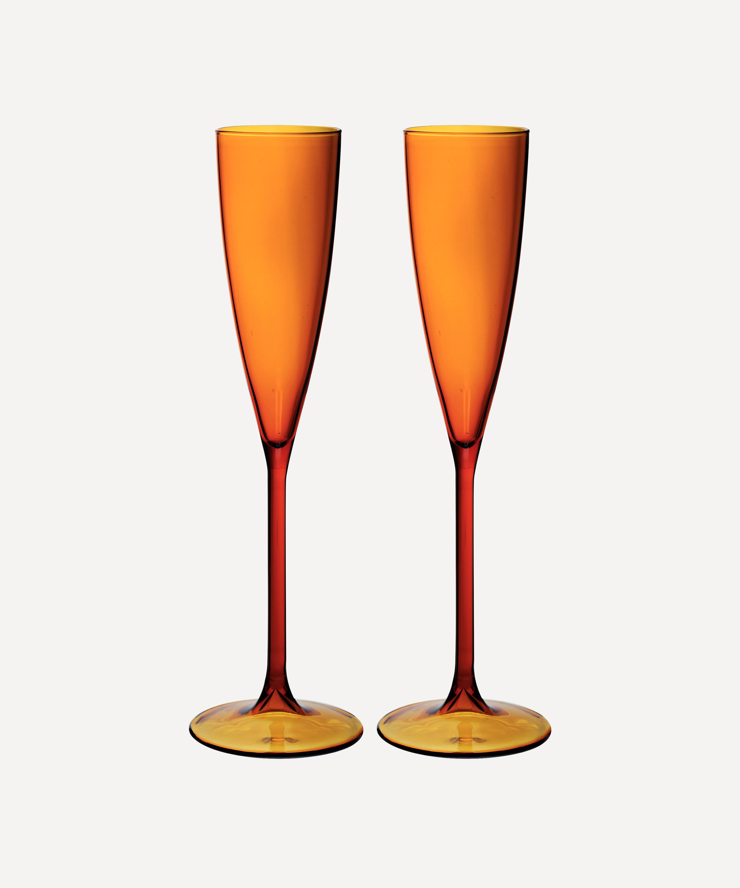 Maison Balzac Amber Champagne Flutes Set Of Two