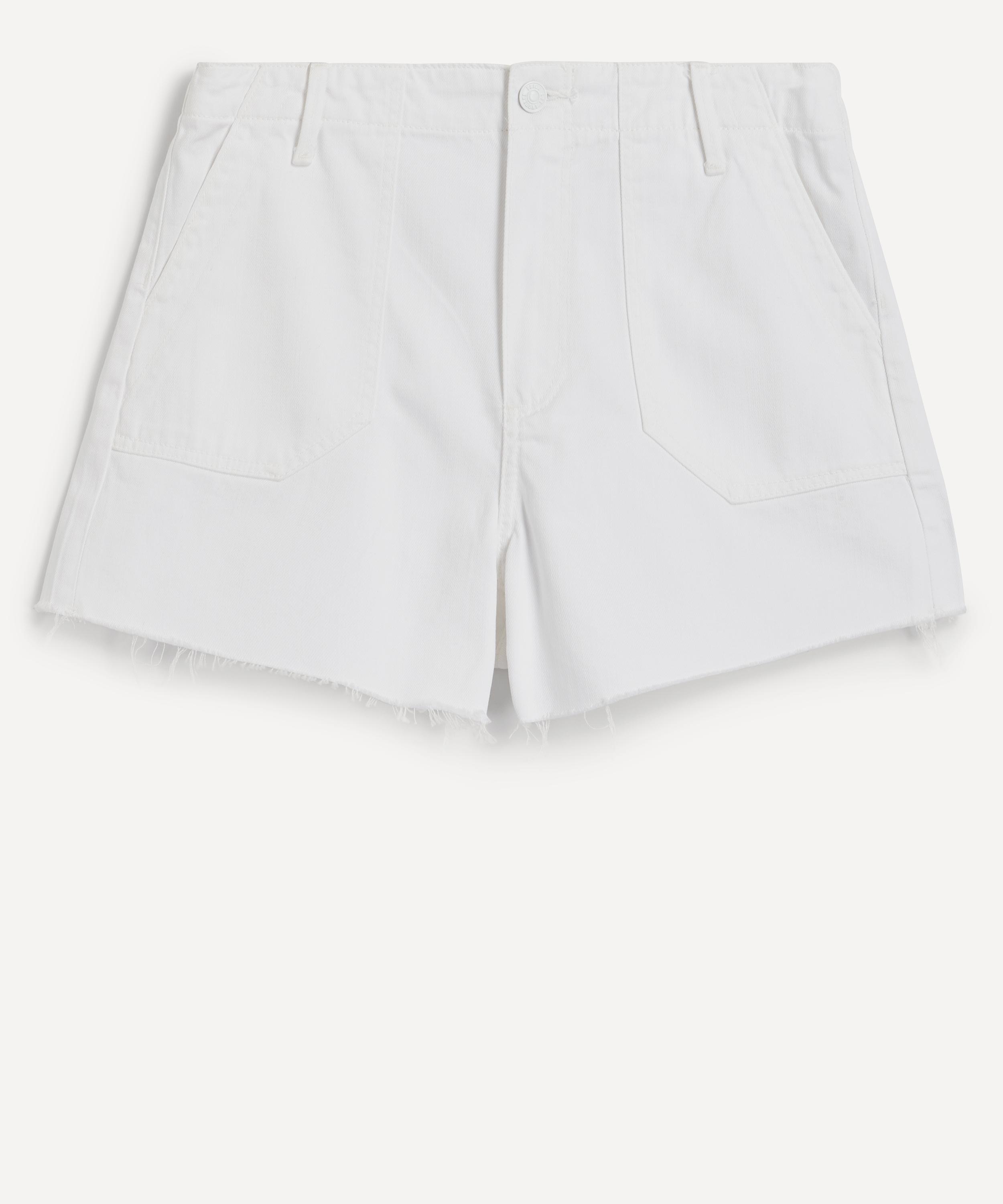 Paige Mayslie Utility Shorts In Crisp White