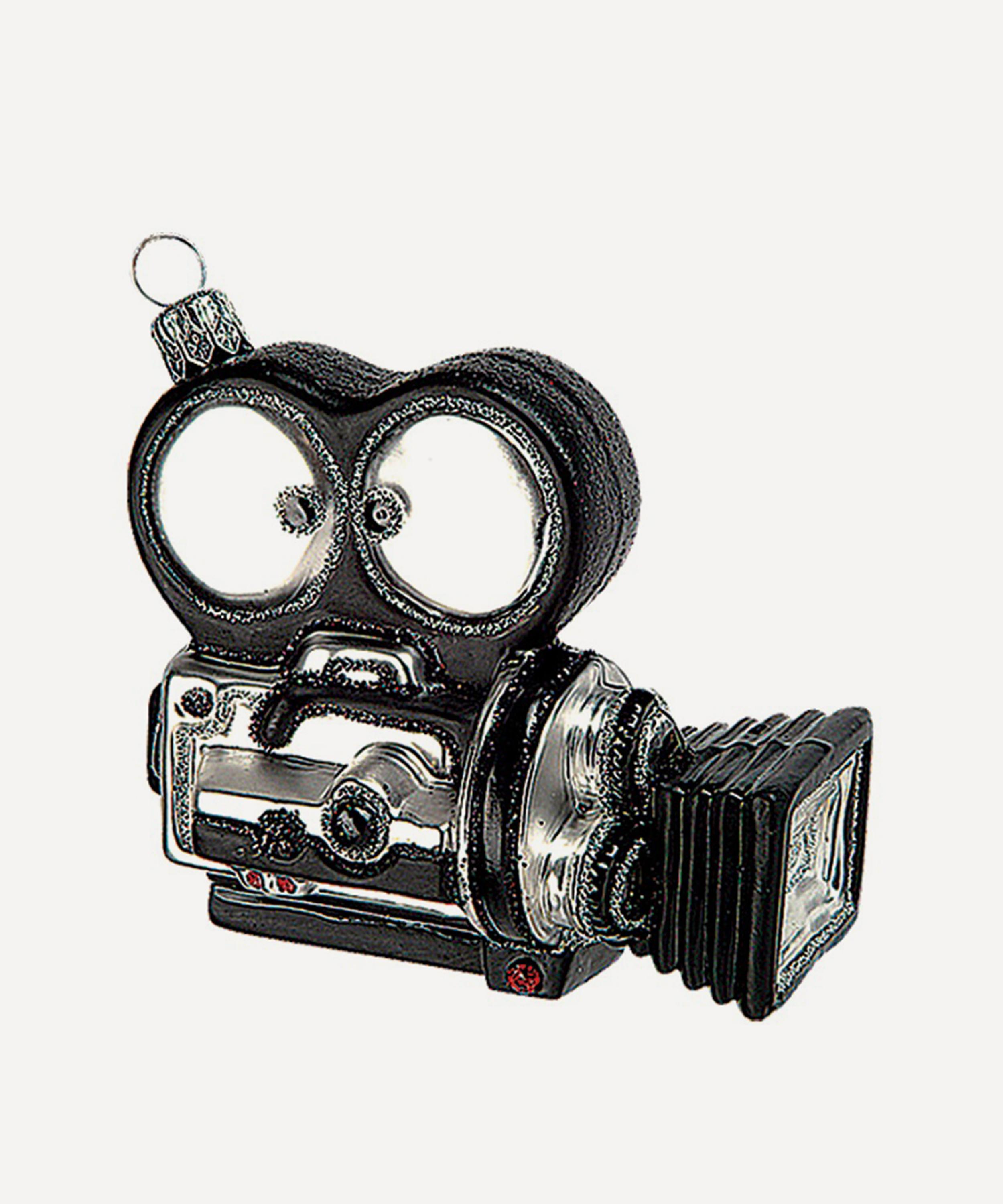 UNSPECIFIED GLASS MOVIE CAMERA ORNAMENT 