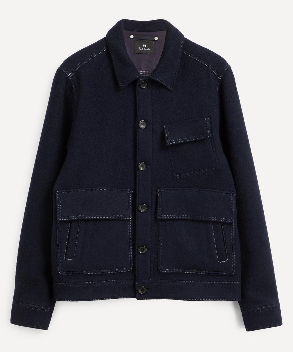 PS BY PAUL SMITH CROPPED TOP-STITCH JACKET
