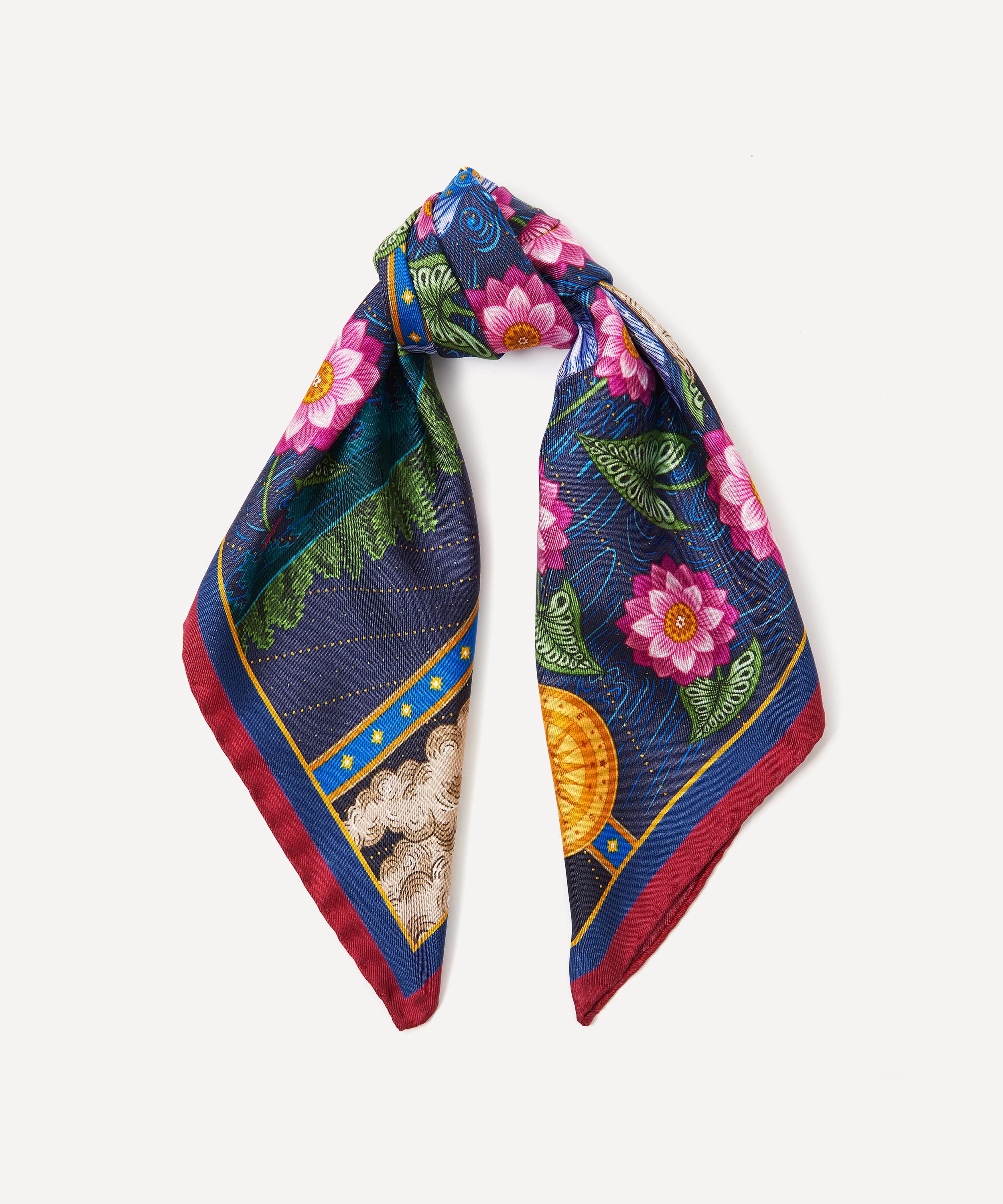 Liberty Pisces 45 x 45cm Silk Twill Scarf Multi