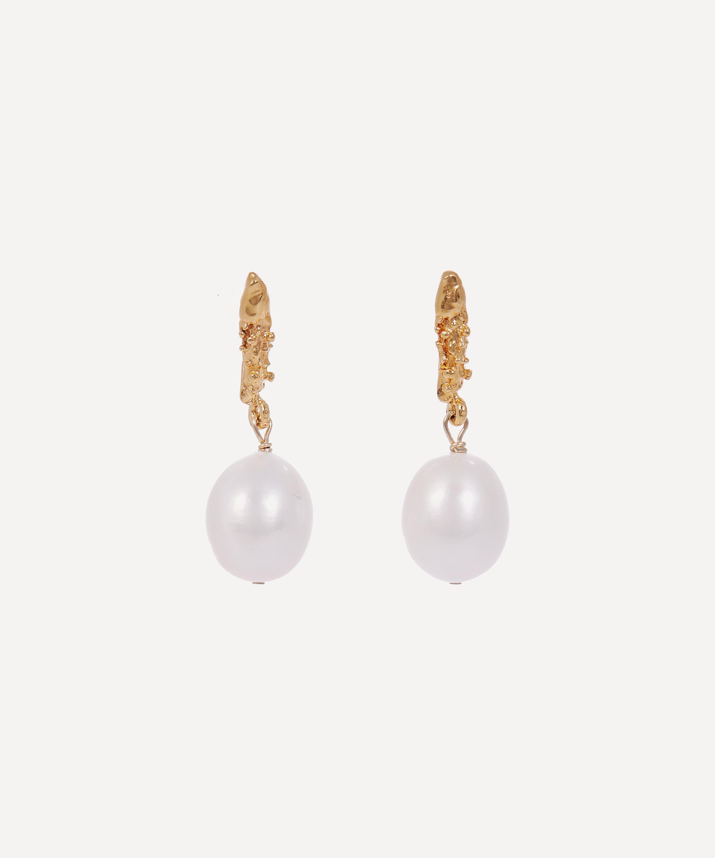 Alighieri 24ct Gold-plated Bronze Lustre Of The Moon Drop Earrings
