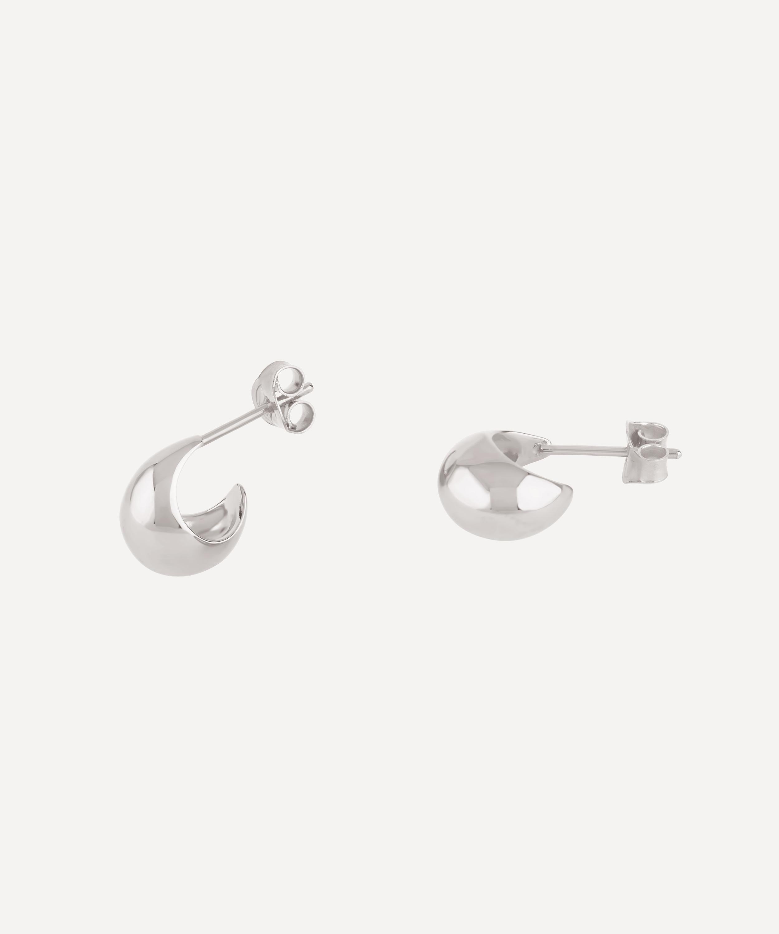 DINNY HALL DINNY HALL SILVER MINI SCOOP HOOP EARRINGS