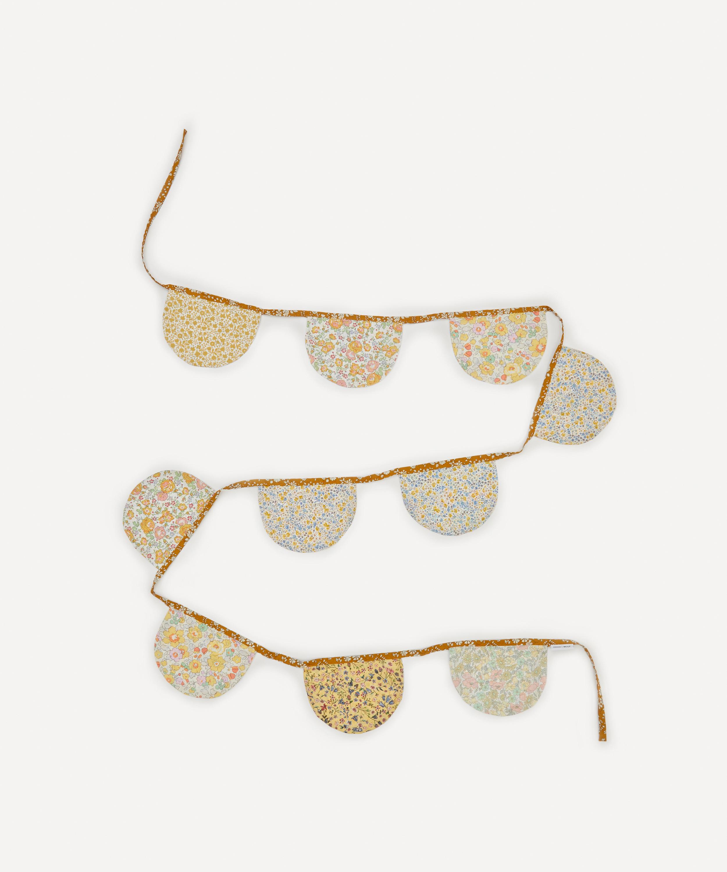 Coco & Wolf Liberty Print Scallop Bunting In Yellow