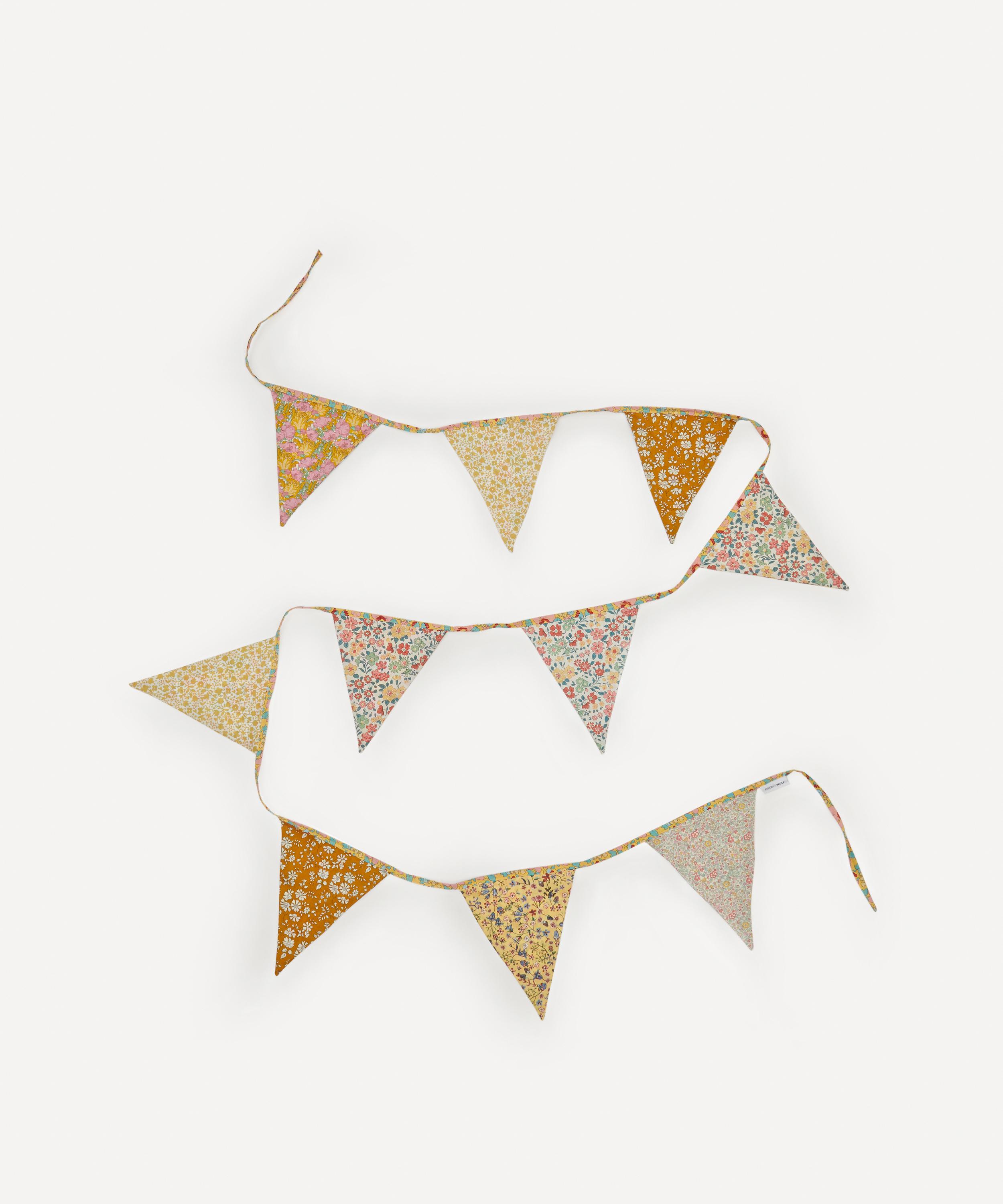 Coco & Wolf Liberty Print Flag Bunting In Yellow