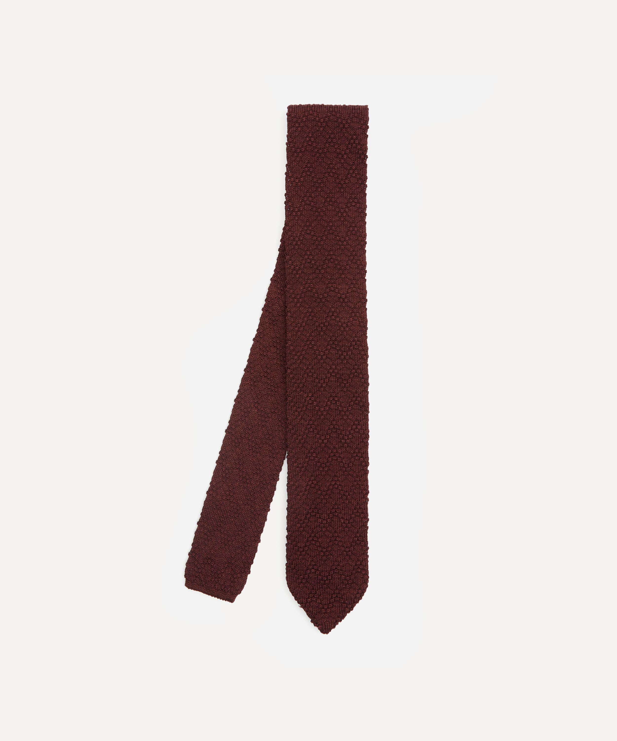 Missoni Knitted Jacquard Tie In Burgundy