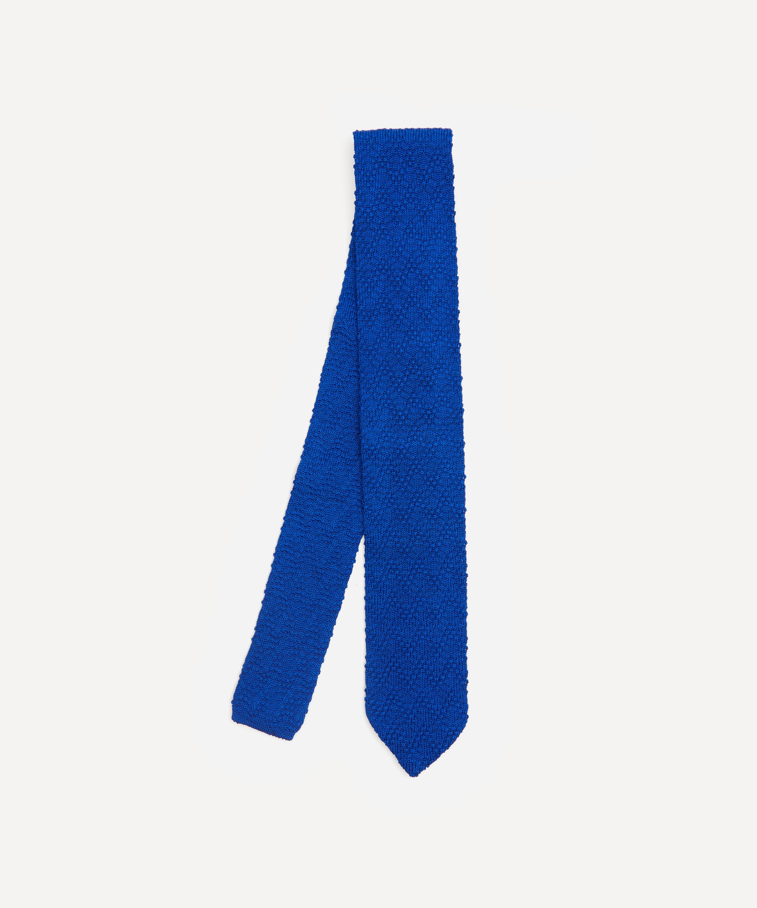 Missoni Knitted Jacquard Tie In Blue