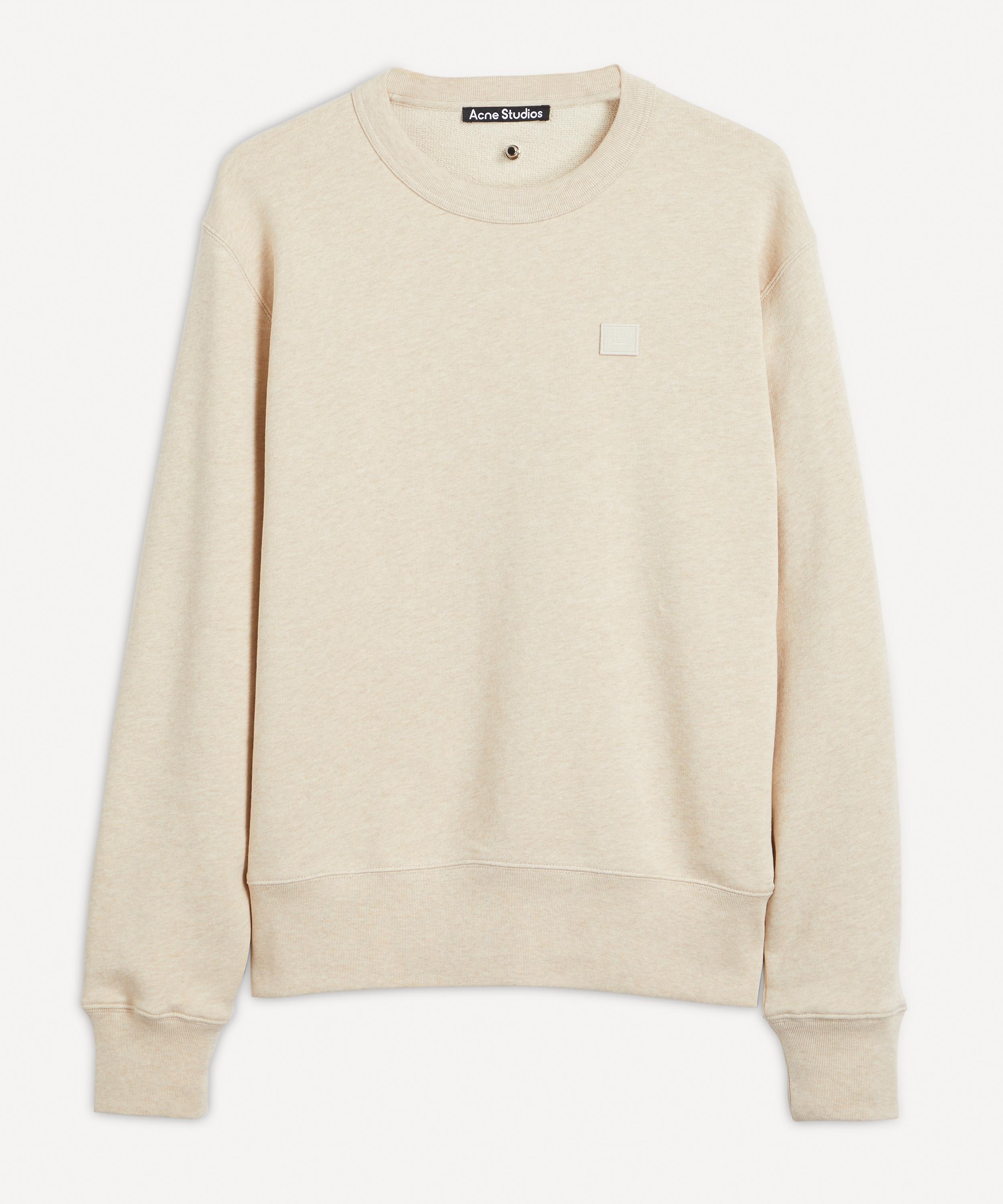 Acne Studios Face Crew-neck Sweater In Oatmeal Melange