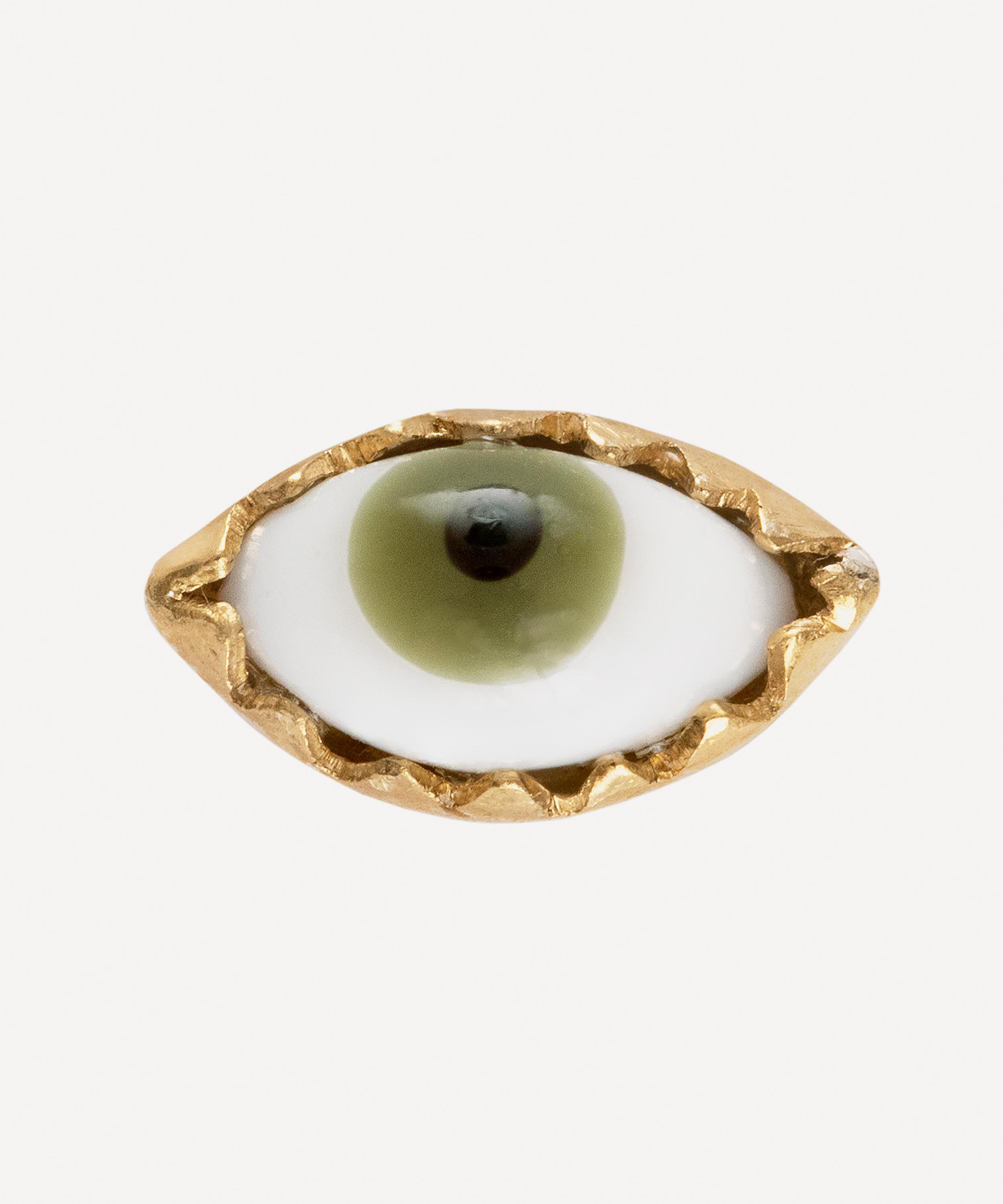 Grainne Morton 18ct Gold-Plated Green Eye Stud Earring Luxury Christmas Gift / Present