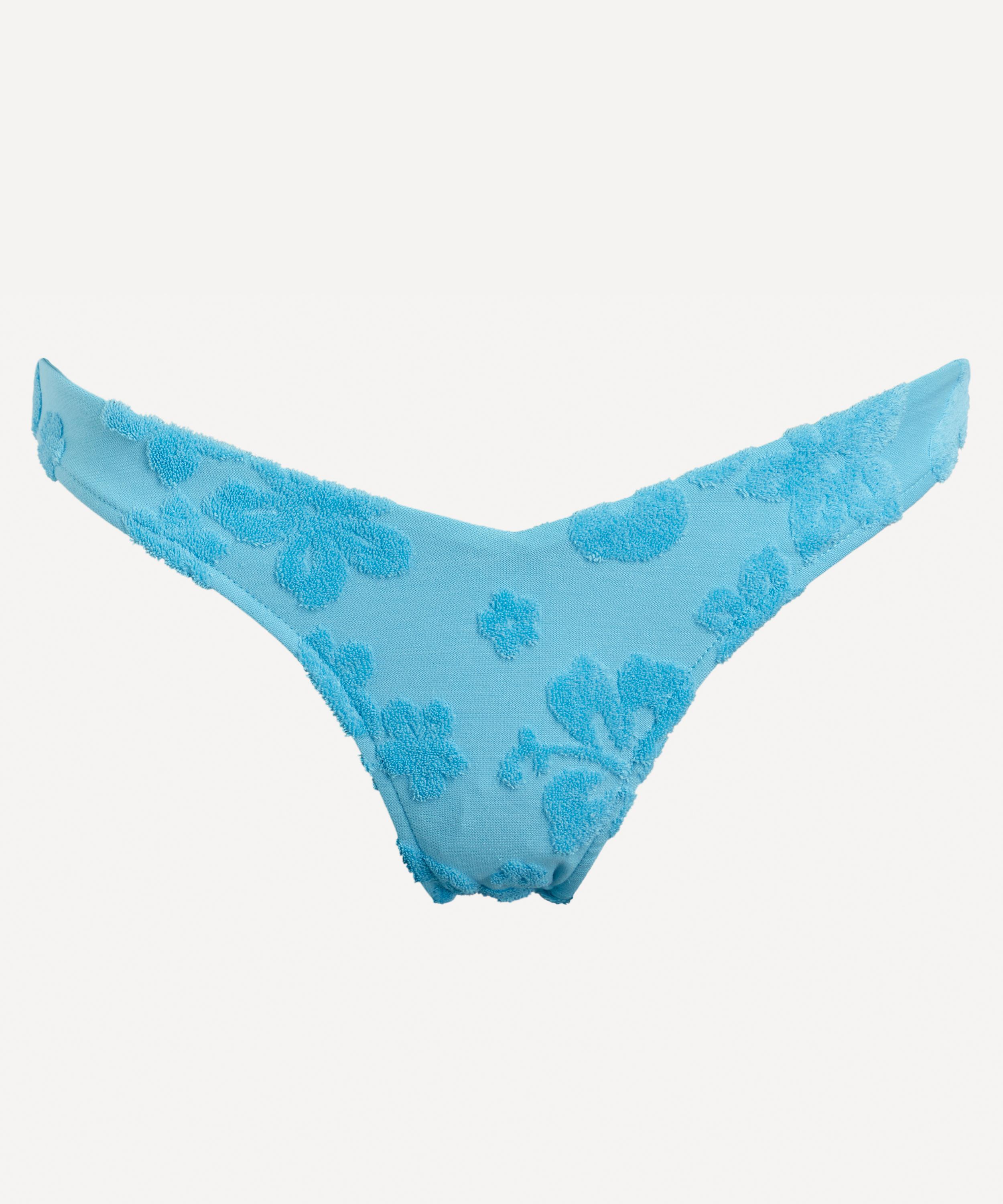 FRANKIES BIKINIS ENZO TERRY CHEEKY BIKINI BOTTOM