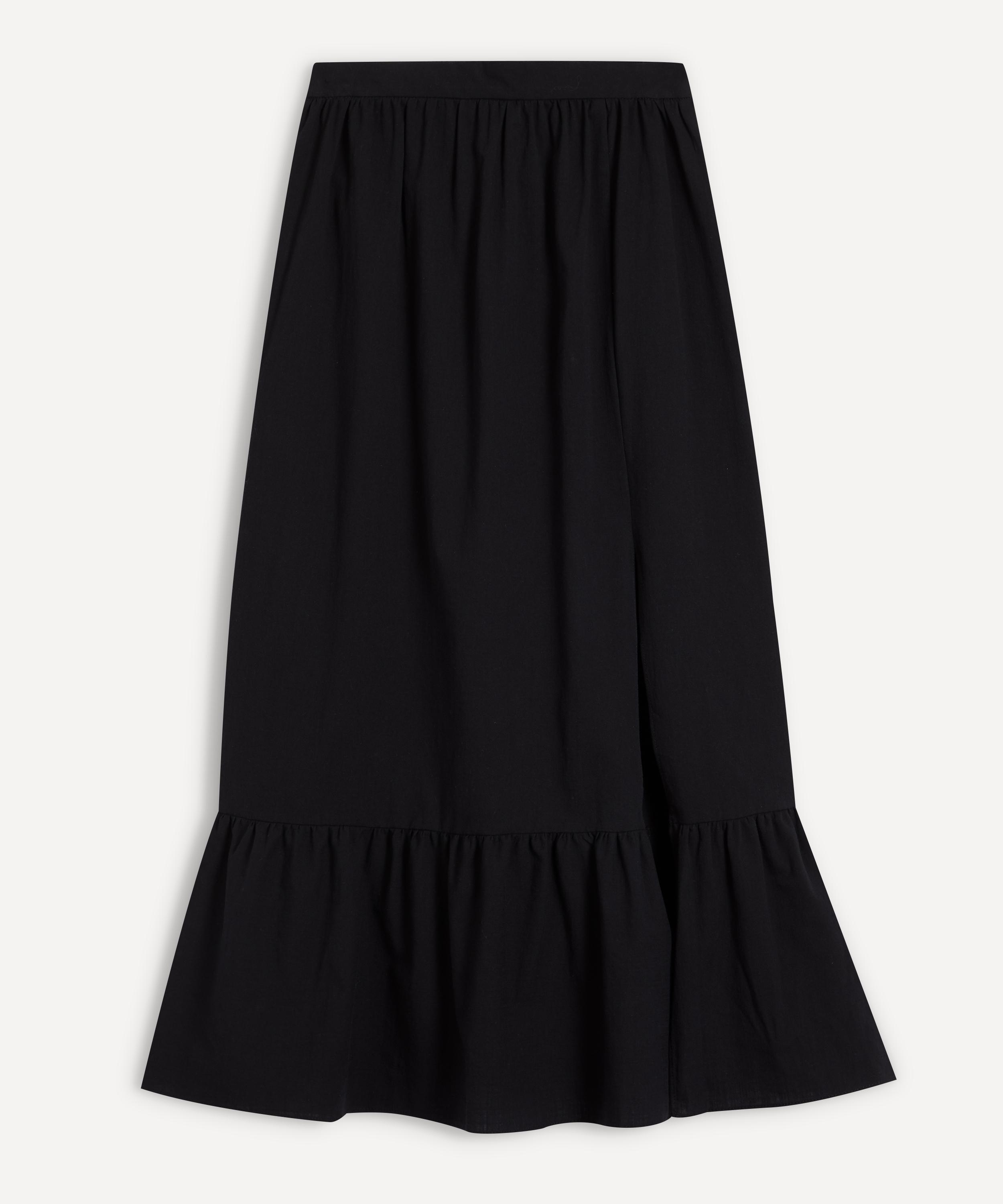 Aligne Fifer Split Peplum Skirt In Black