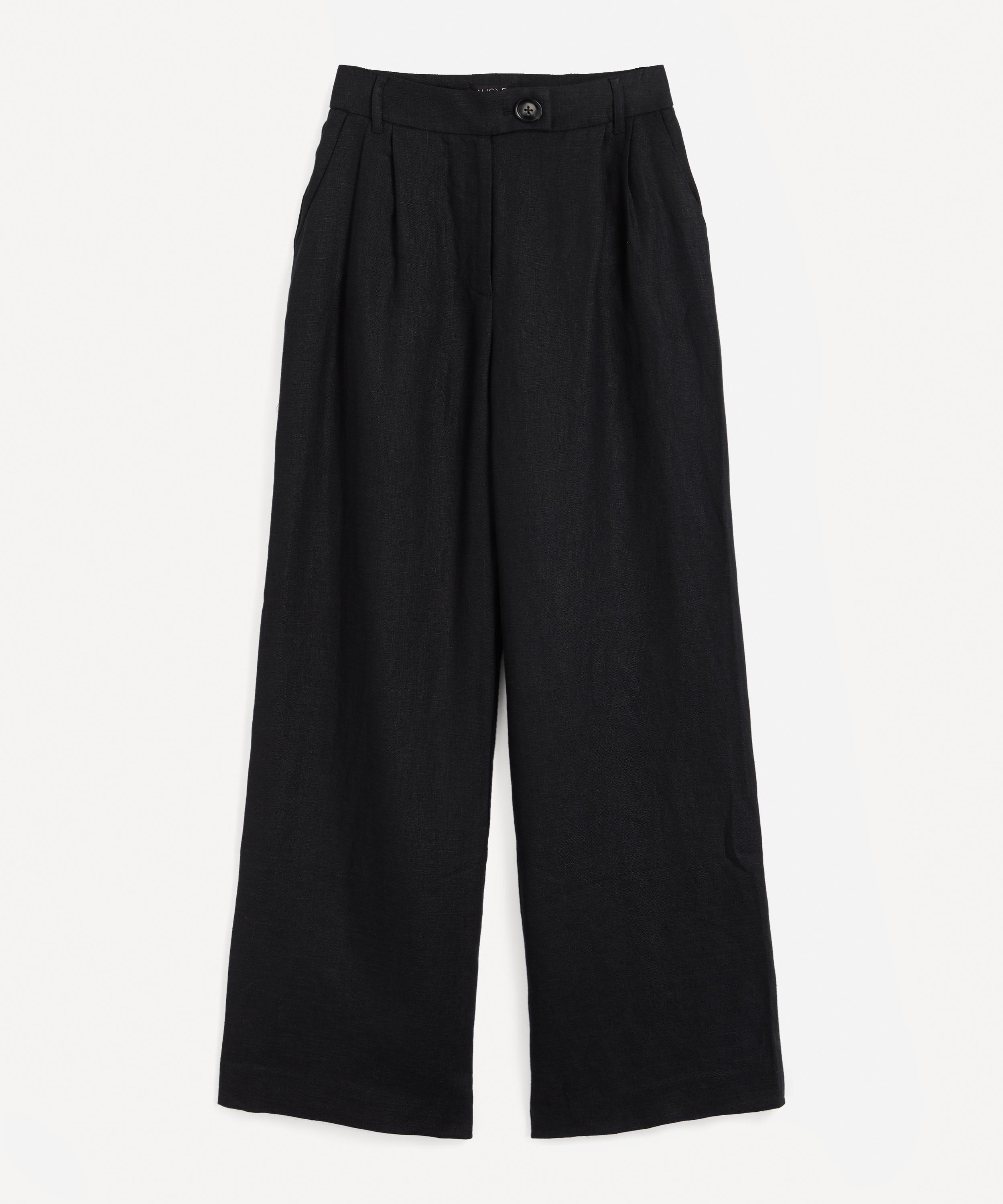 Aligne Fanita Wide-leg Linen Trousers - Size 6 In Black