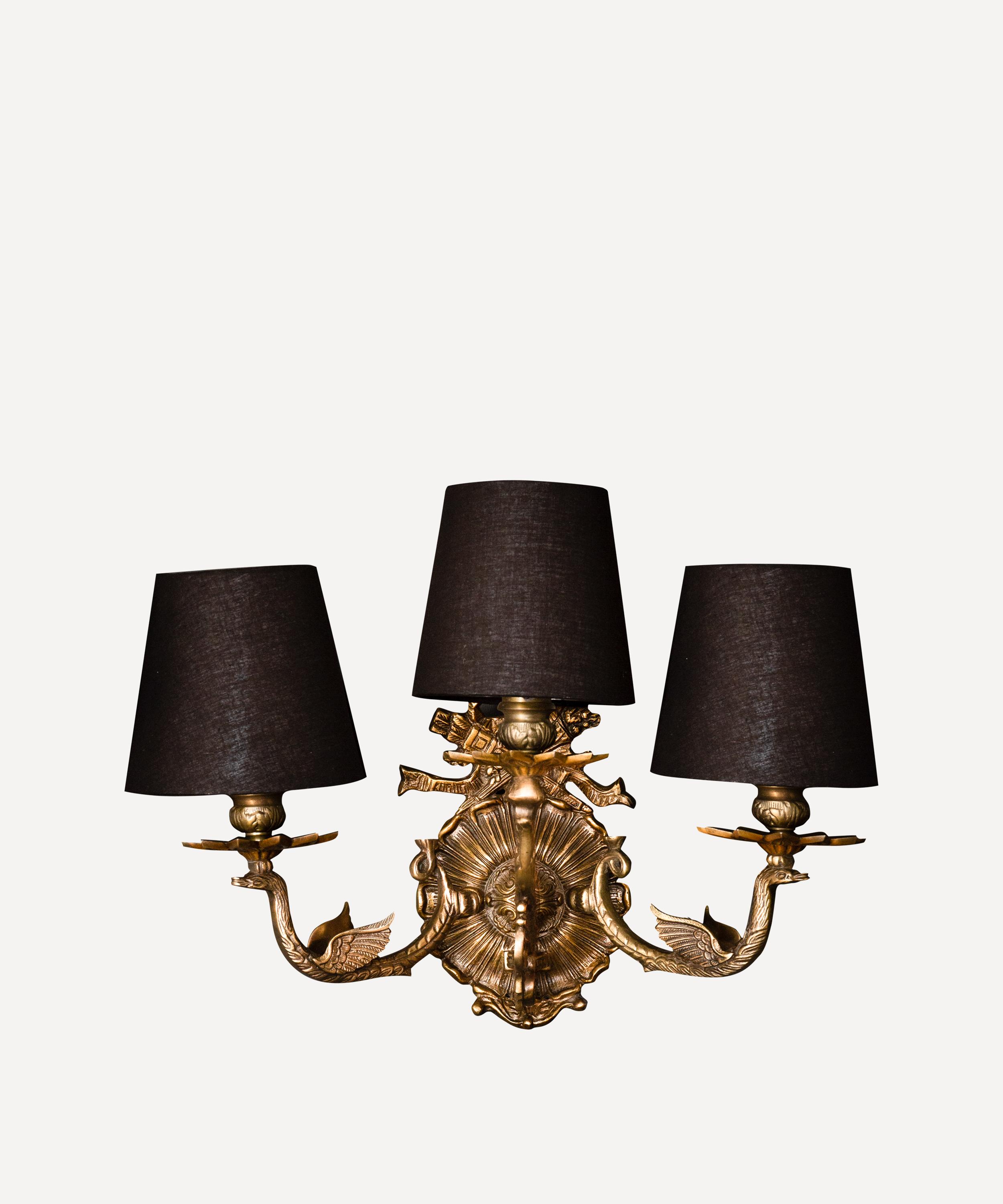 Rockett St George Vintage Style Swan Wall Light With Lamp Shades In Assorted