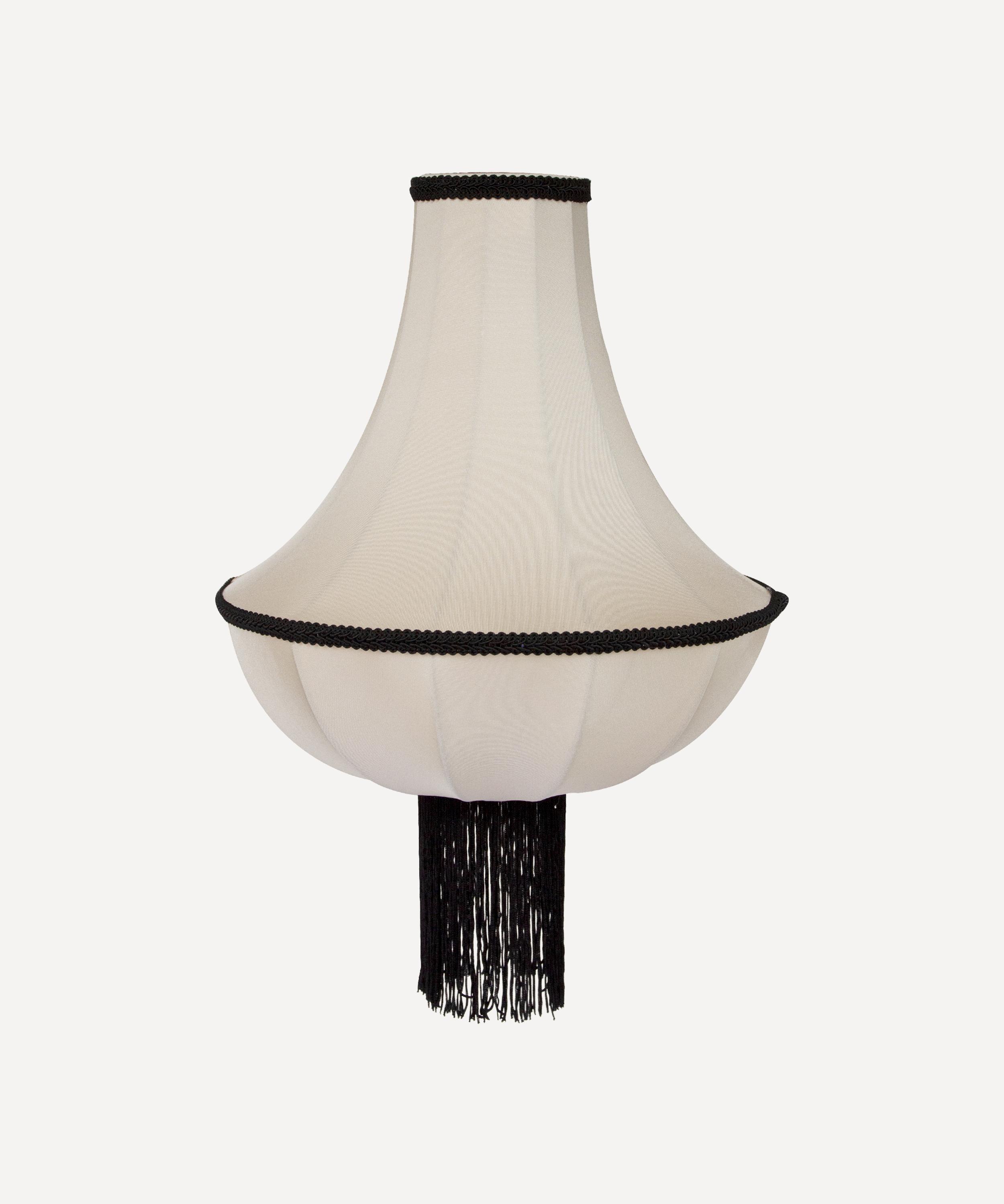 Rockett St George Cream And Black Lantern Ceiling Light With Tassels