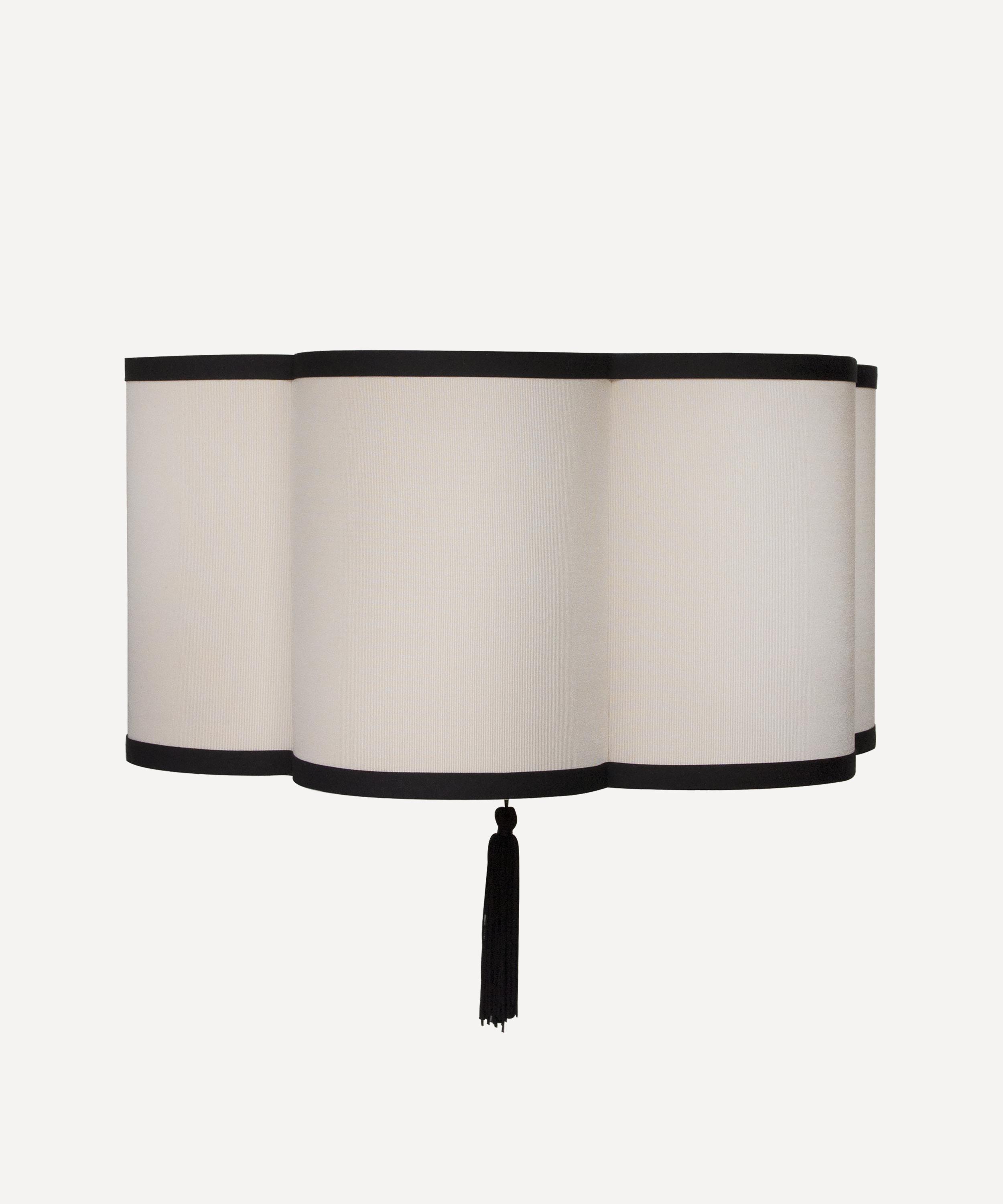 Rockett St George Black And Cream Lantern Curved Ceiling Light Shade