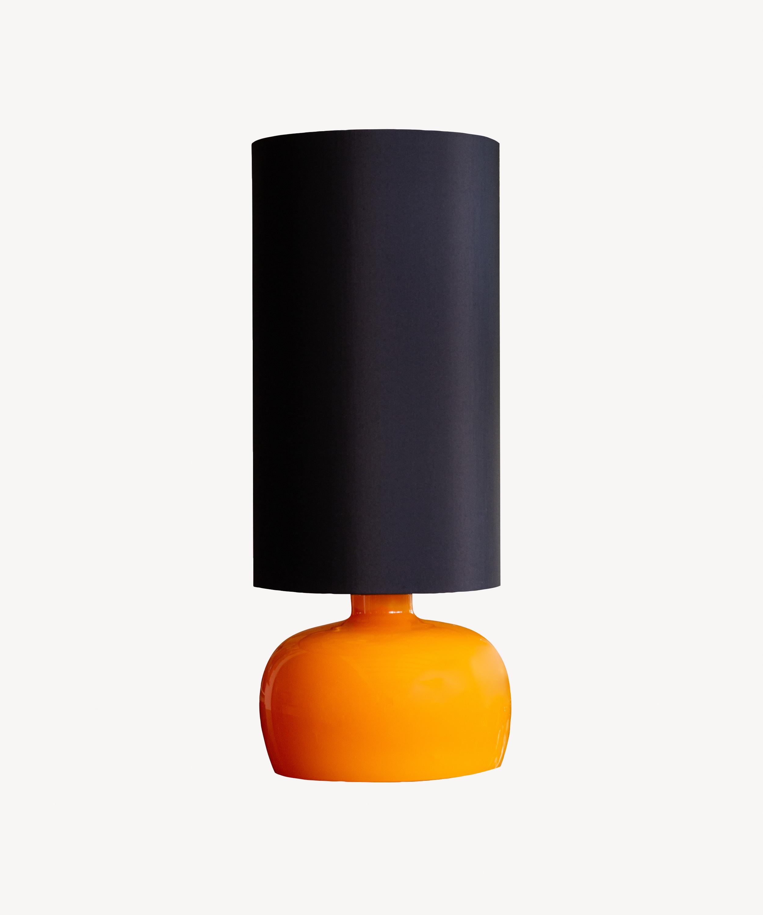 Rockett St George Retro Seventies Orange Table Lamp With Shade