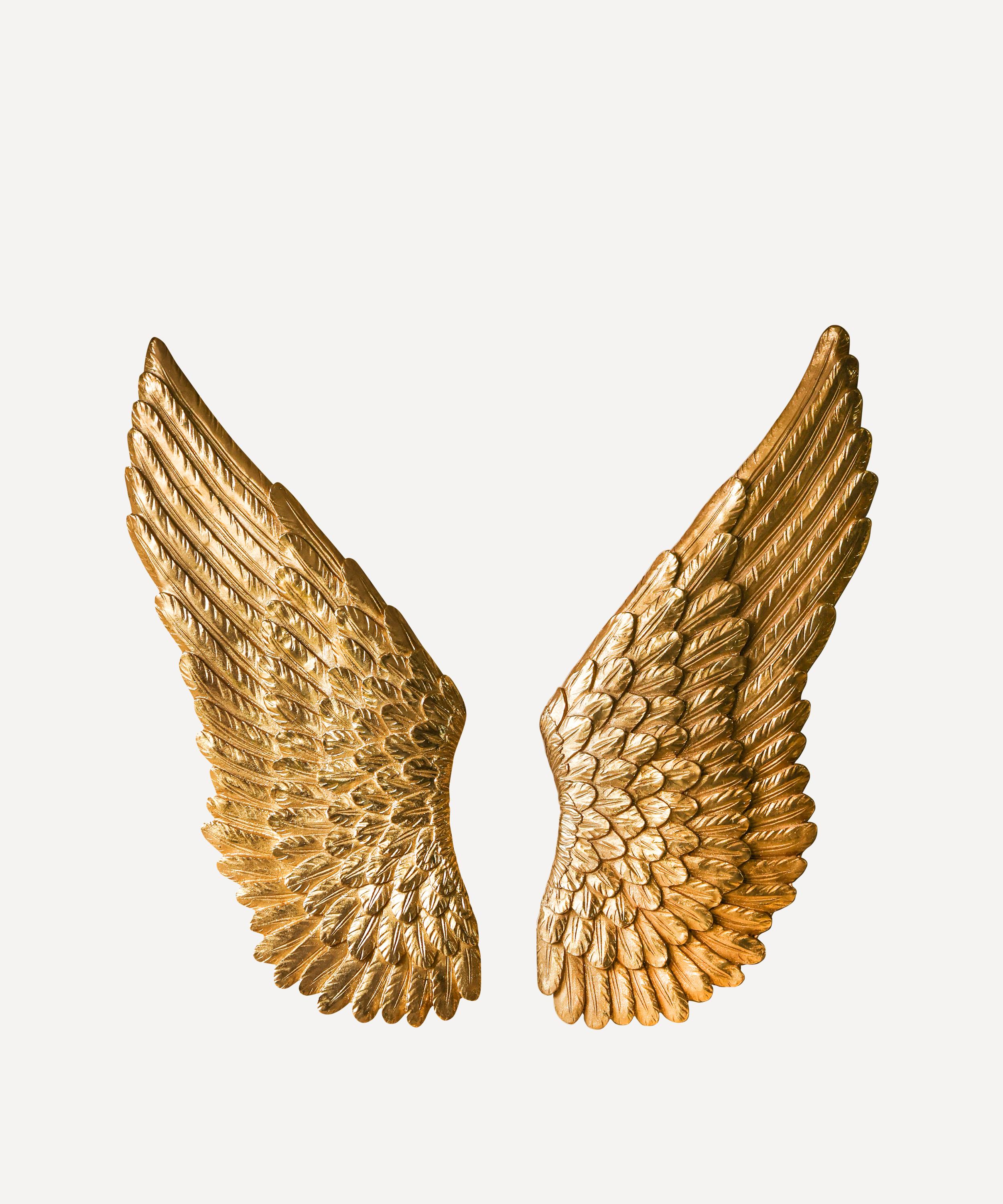 Rockett St George Gold Angel Wings Wall Art In Gold