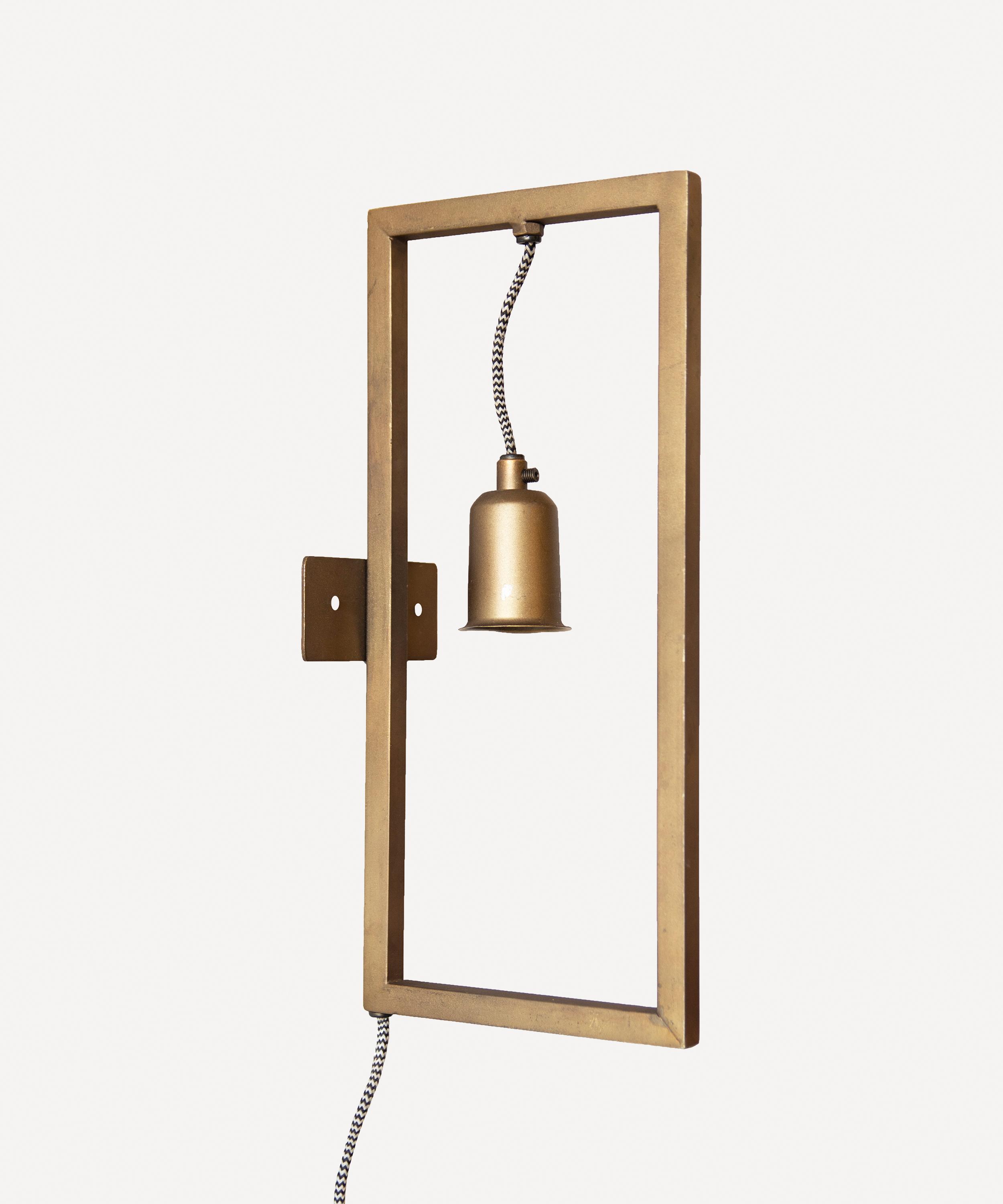 ROCKETT ST GEORGE ROCKETT ST GEORGE BRASS EFFECT HANGING LAMP IN FRAME 