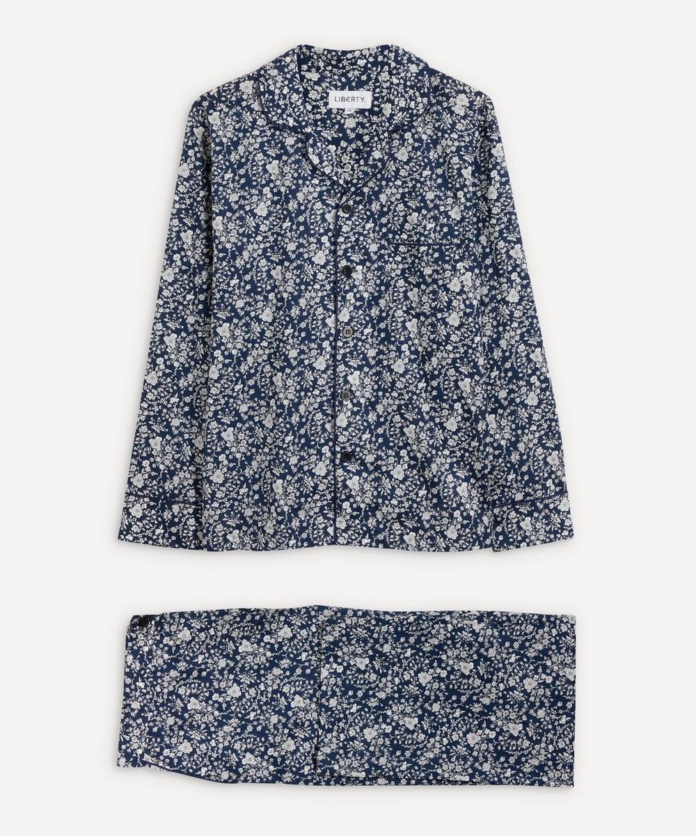Liberty Summer Blooms Tana Lawn Cotton Pyjama Set In Navy
