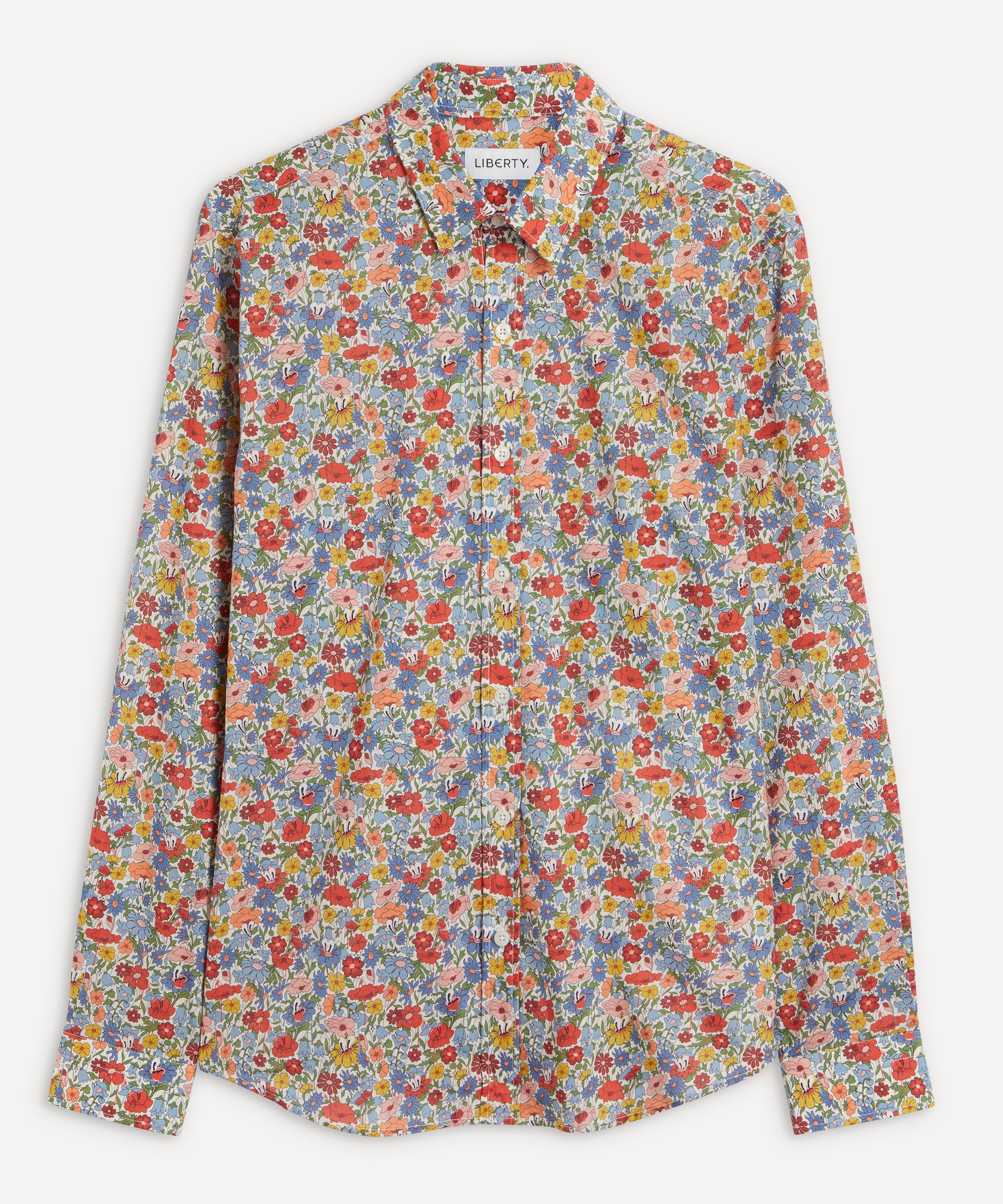Liberty Mens Classic Fit Tana Lawn Shirt In Hatti Park In Multicoloued