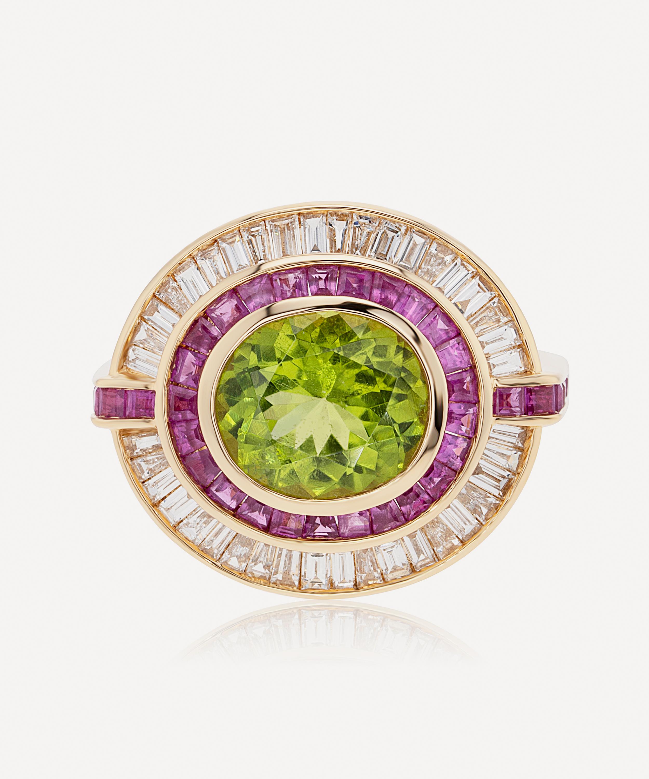 Shop Annoushka 18ct Gold One-of-a-kind Peridot And Diamond Ring