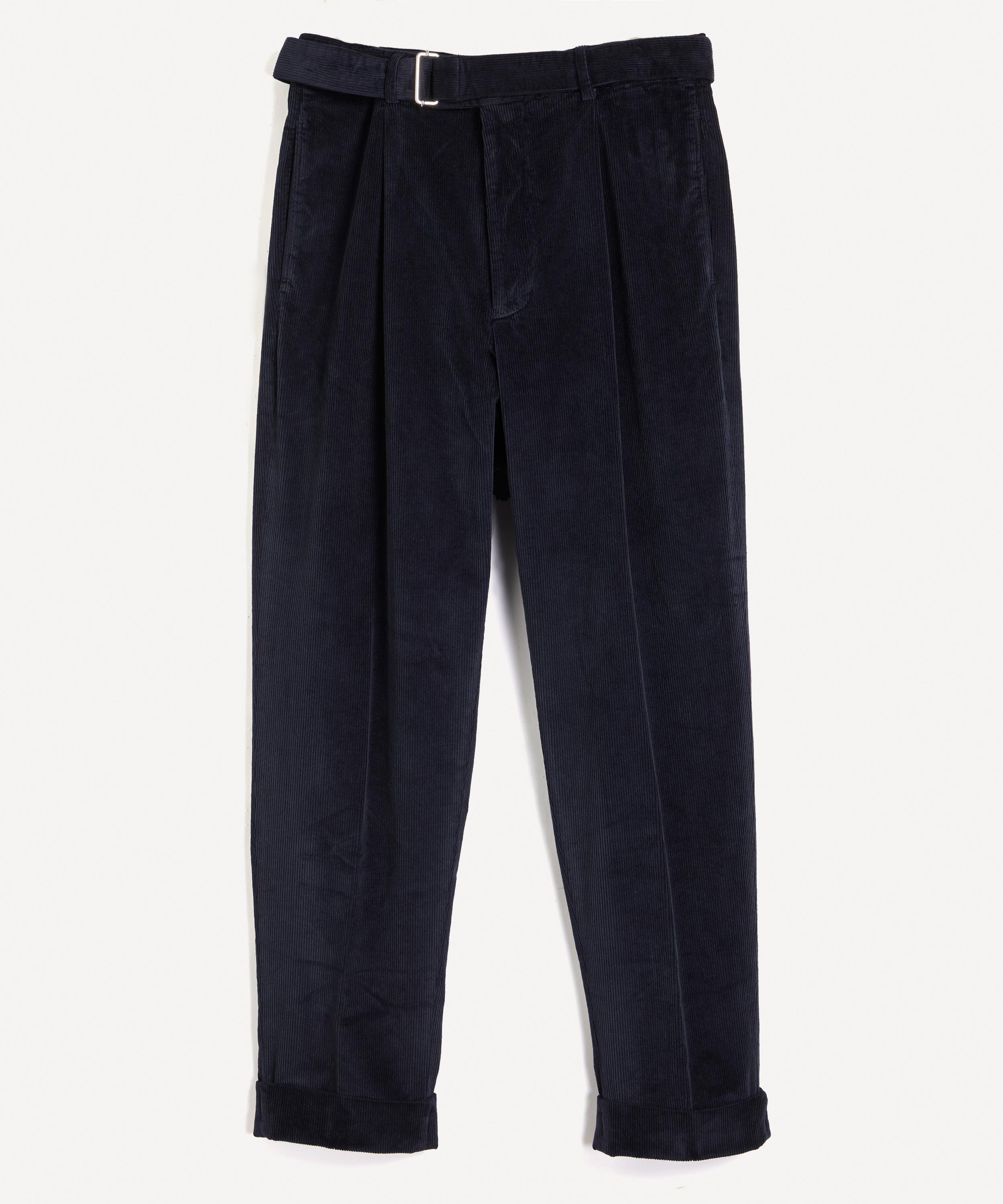 Officine Generale Hugo Corduroy Trousers In Midnight Sky