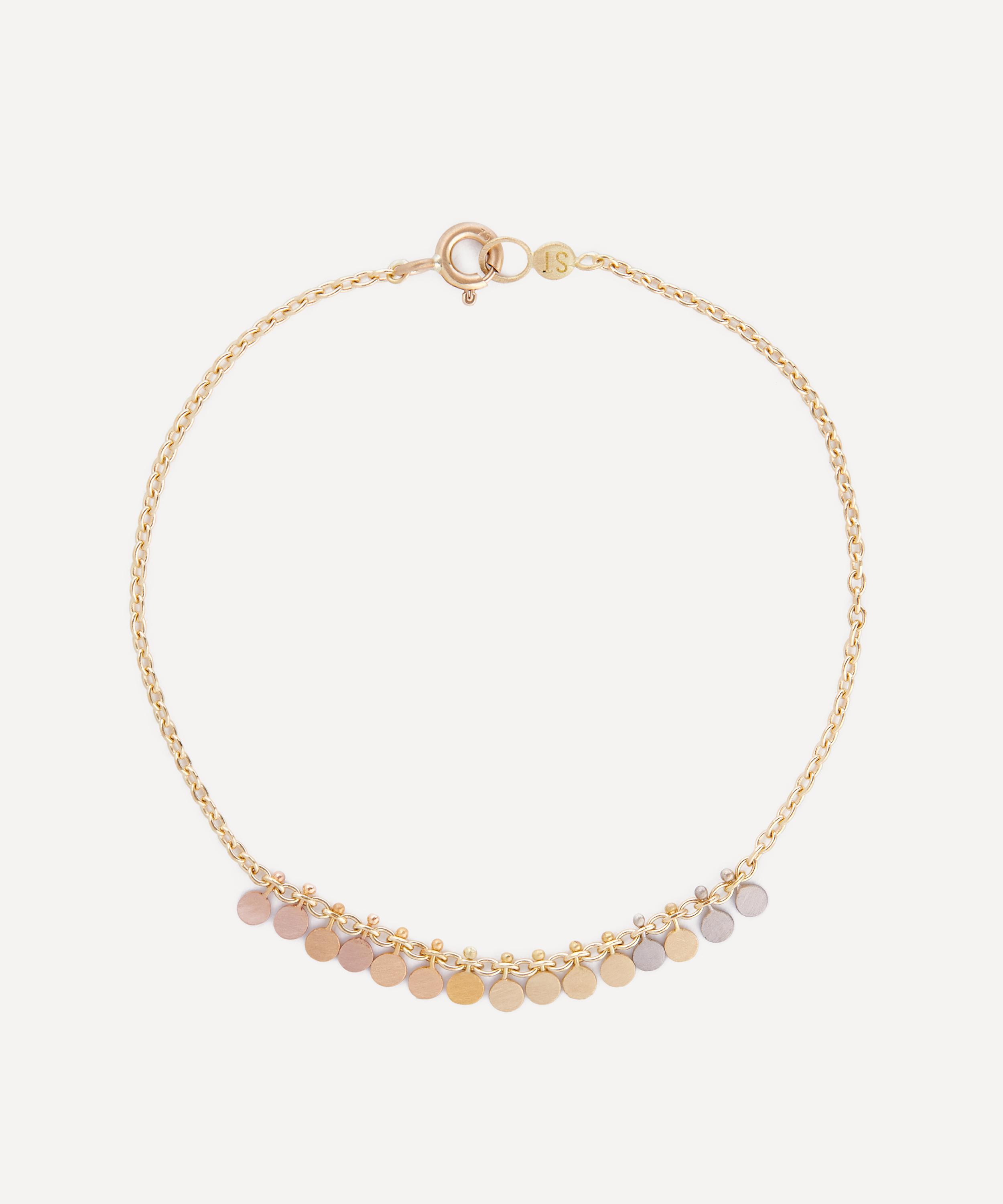 SIA TAYLOR SIA TAYLOR 18CT-24CT GOLD RAINBOW DOTS ARC BRACELET 