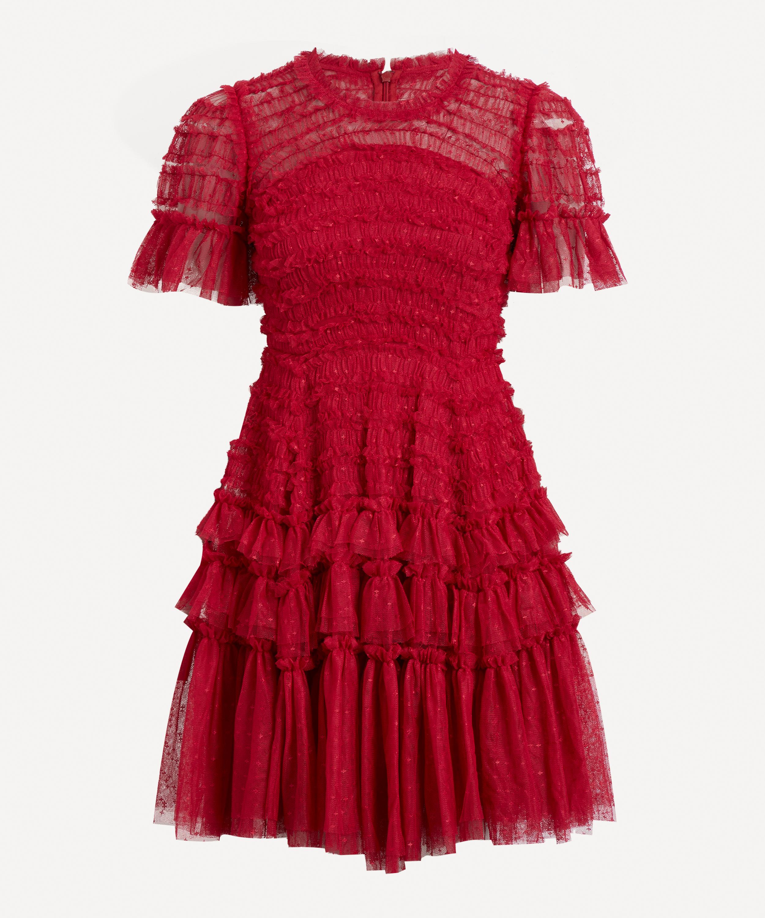 NEEDLE & THREAD NEEDLE & THREAD WOMEN'S VALENTINE RUFFLE MINI-DRESS