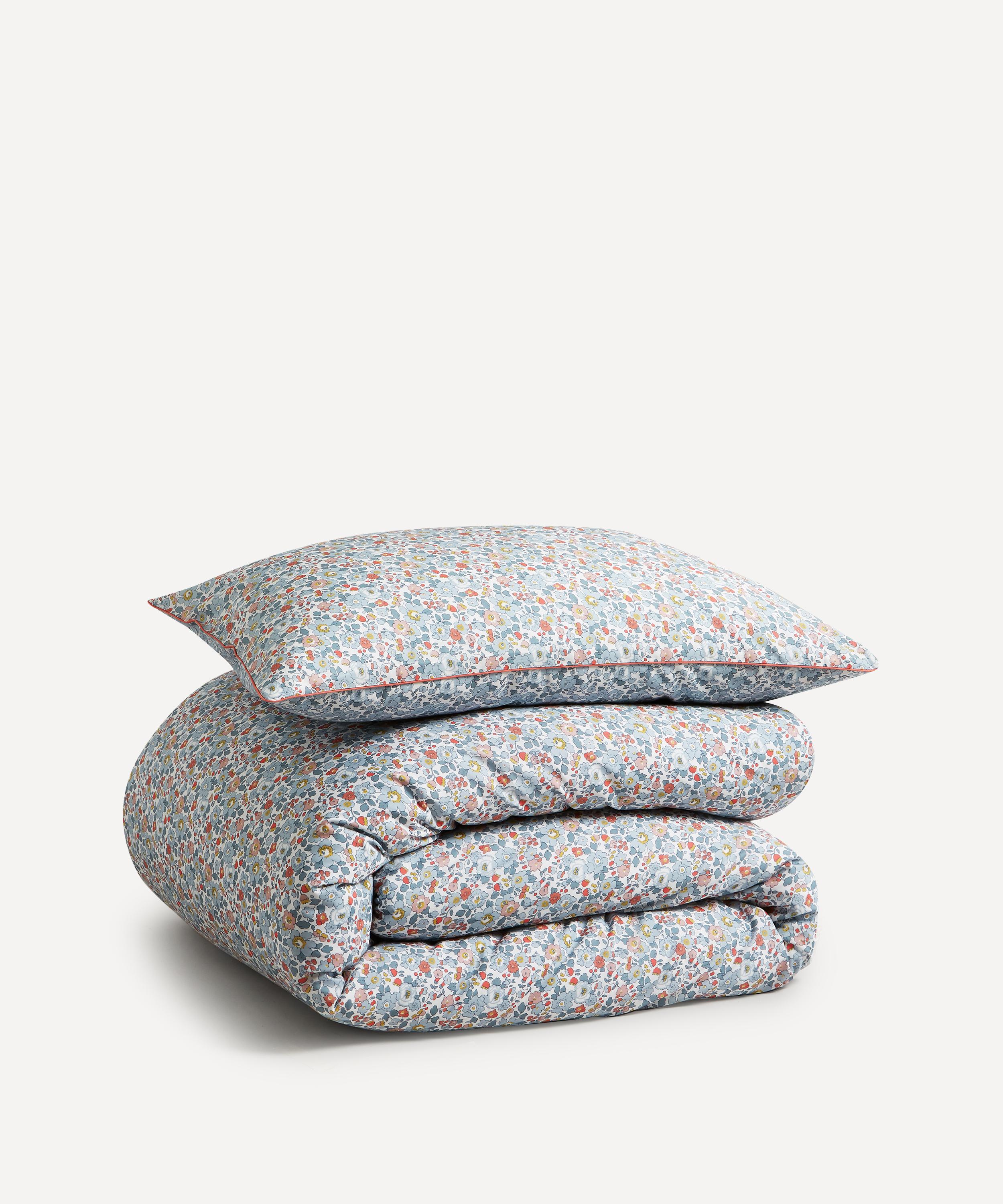 Liberty Betsy Tana Lawn Cotton Single Duvet Cover Set In Blue