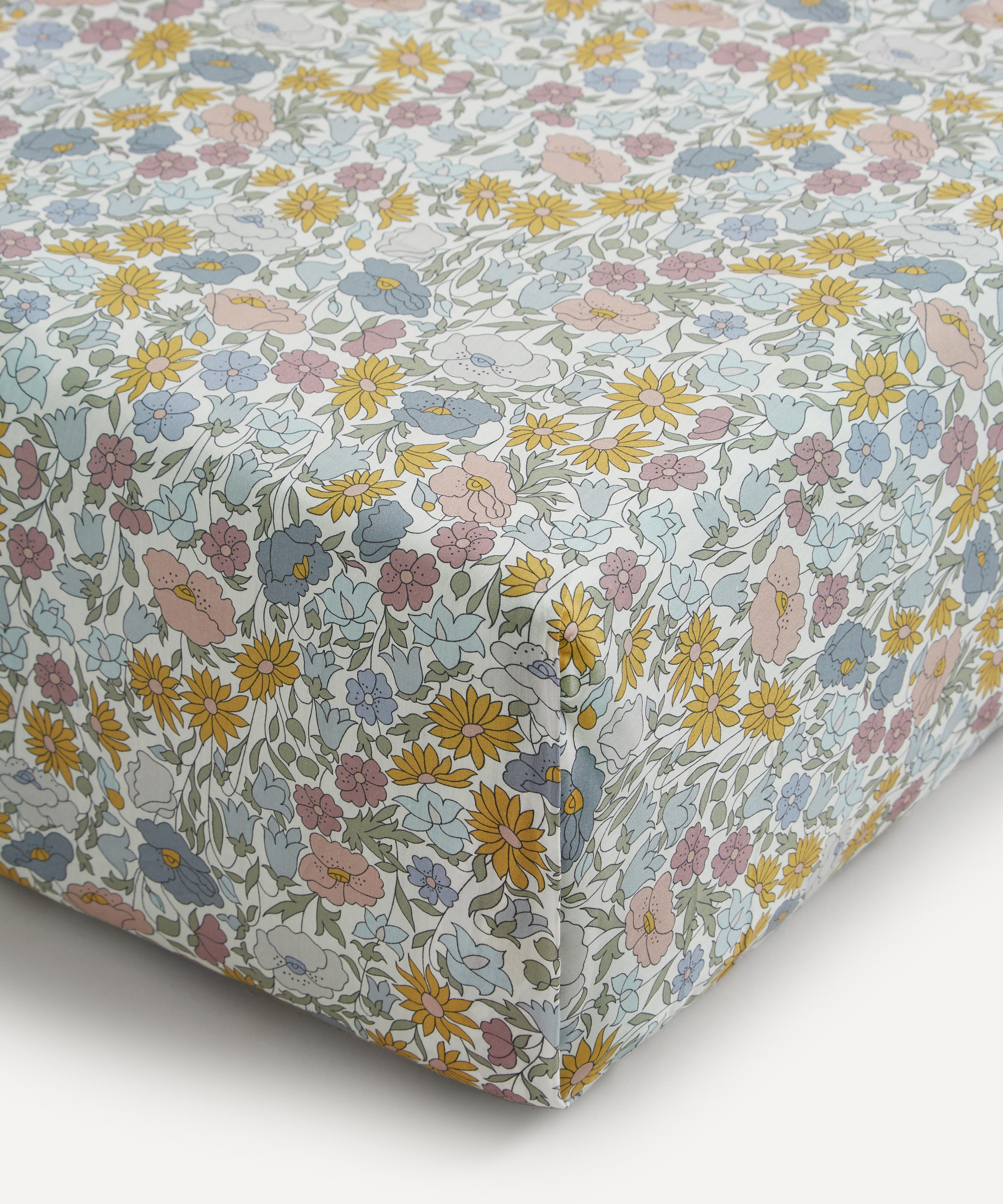 Liberty Poppy Meadowfield Tana Lawn Cotton Single Fitted Sheet In Pink