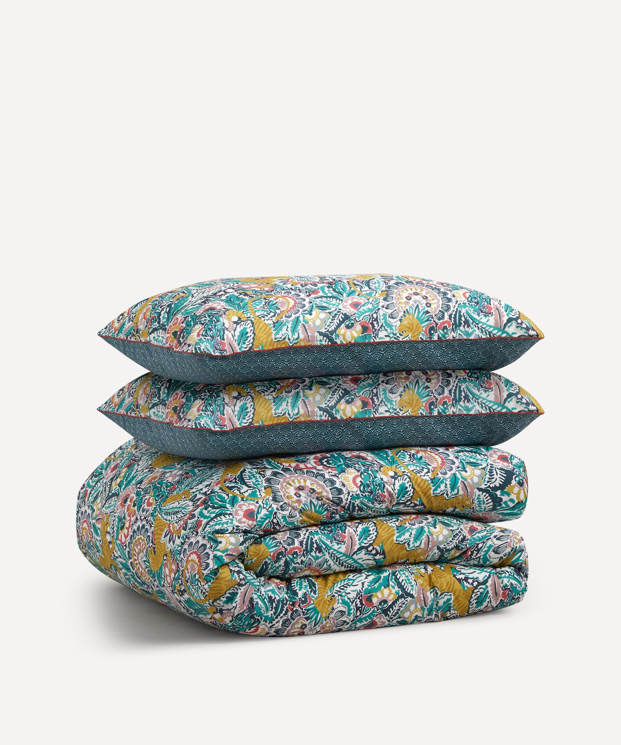 Liberty Prince Milo Tana Lawn™ Cotton Double Duvet Cover Set In Green