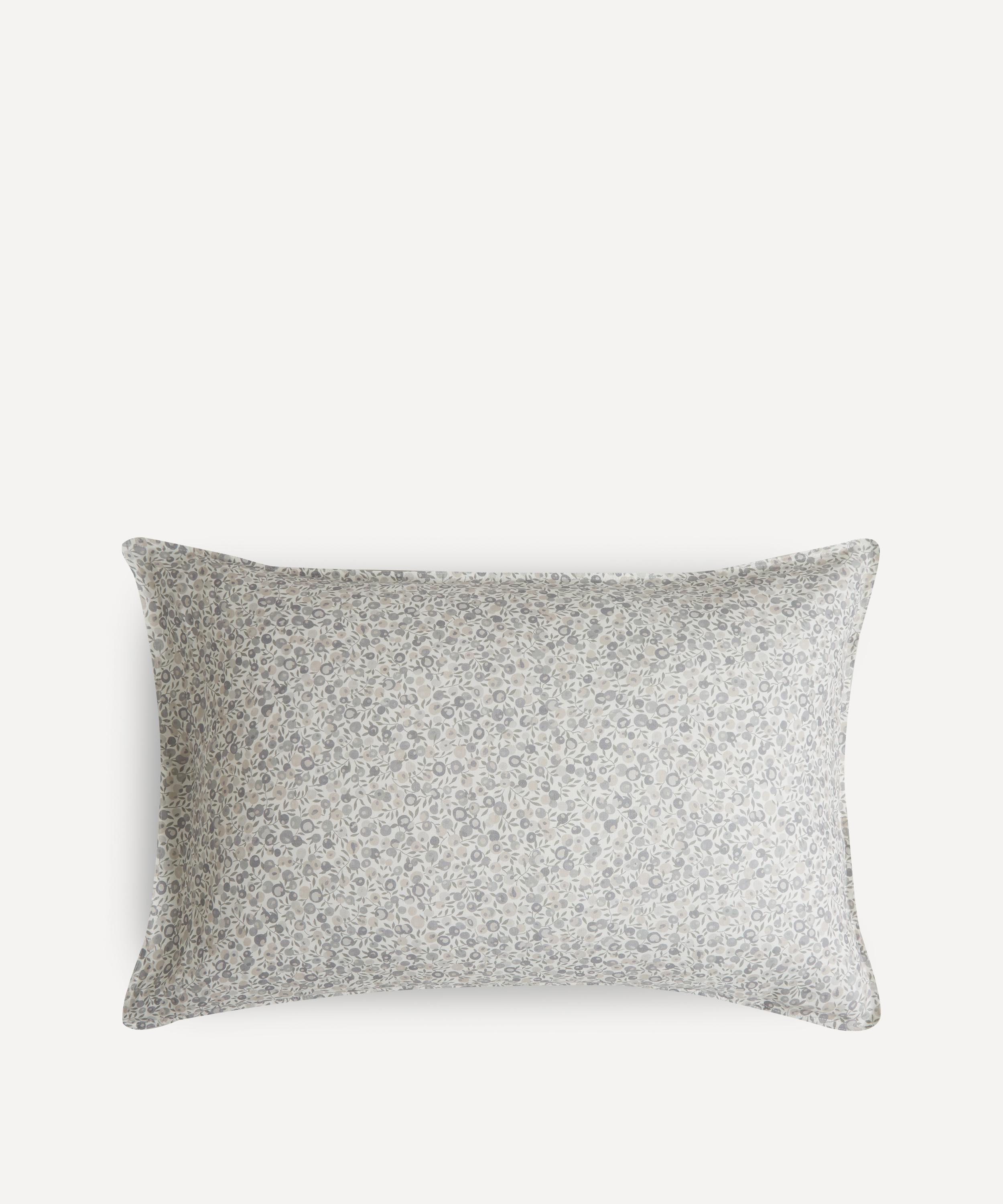 Liberty Wiltshire Blossom Linen Standard Pillowcase In Mid Grey