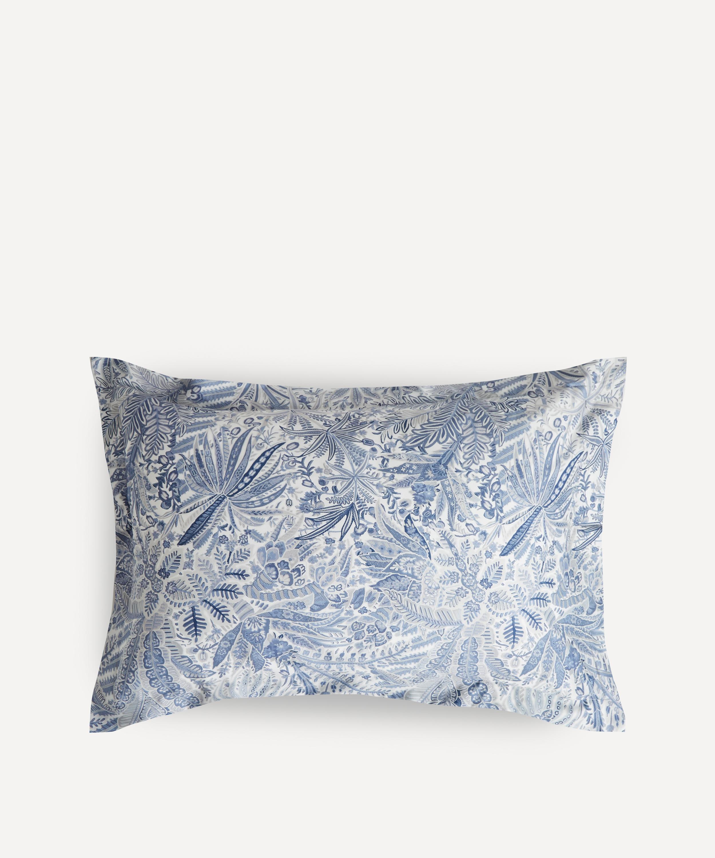Liberty Persian Voyage Cotton Sateen Standard Pillowcase In Blue