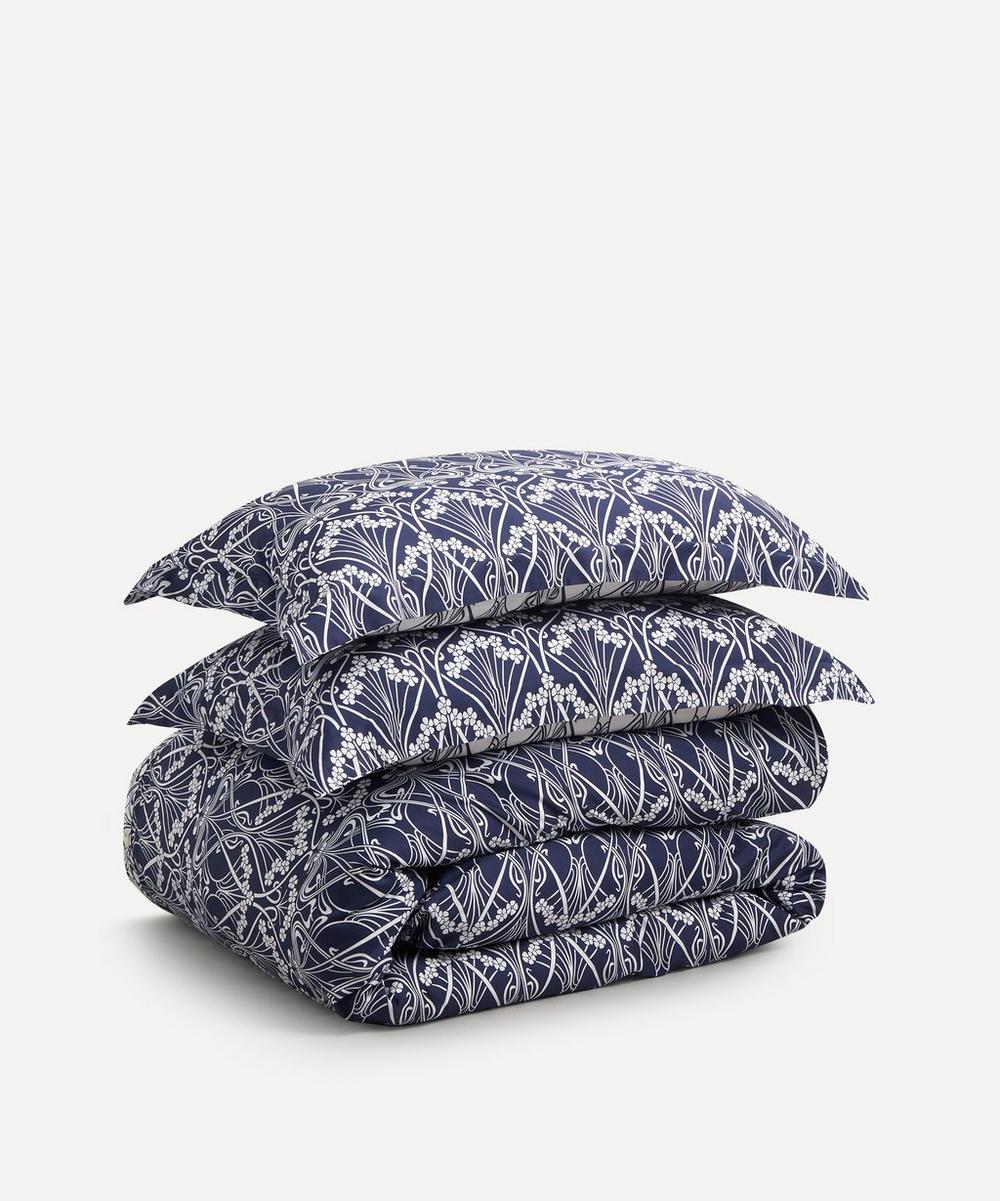Liberty Ianthe Cotton Sateen King Duvet Cover Set In Navy