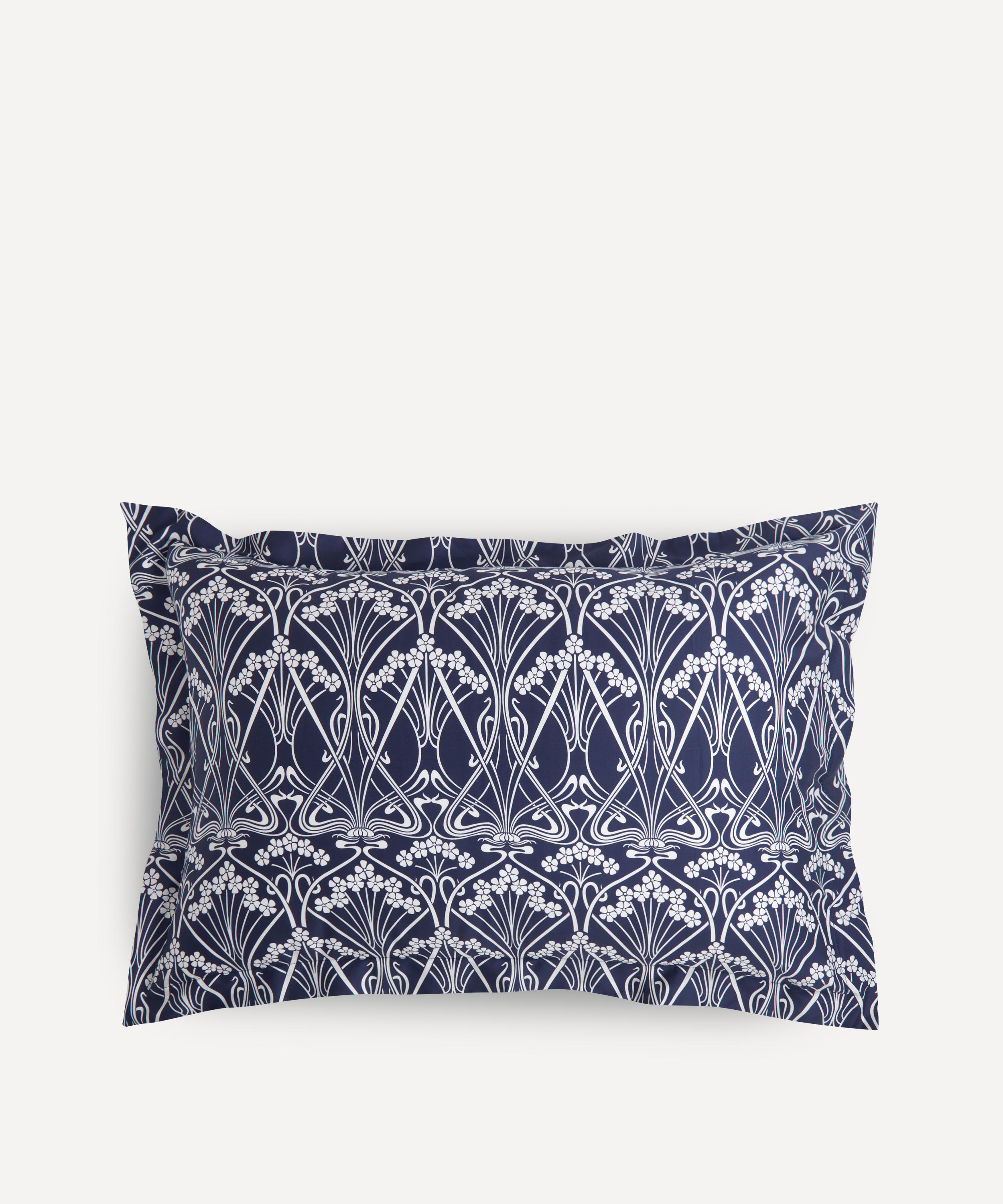 Liberty Ianthe Cotton Sateen Standard Pillowcase In Navy