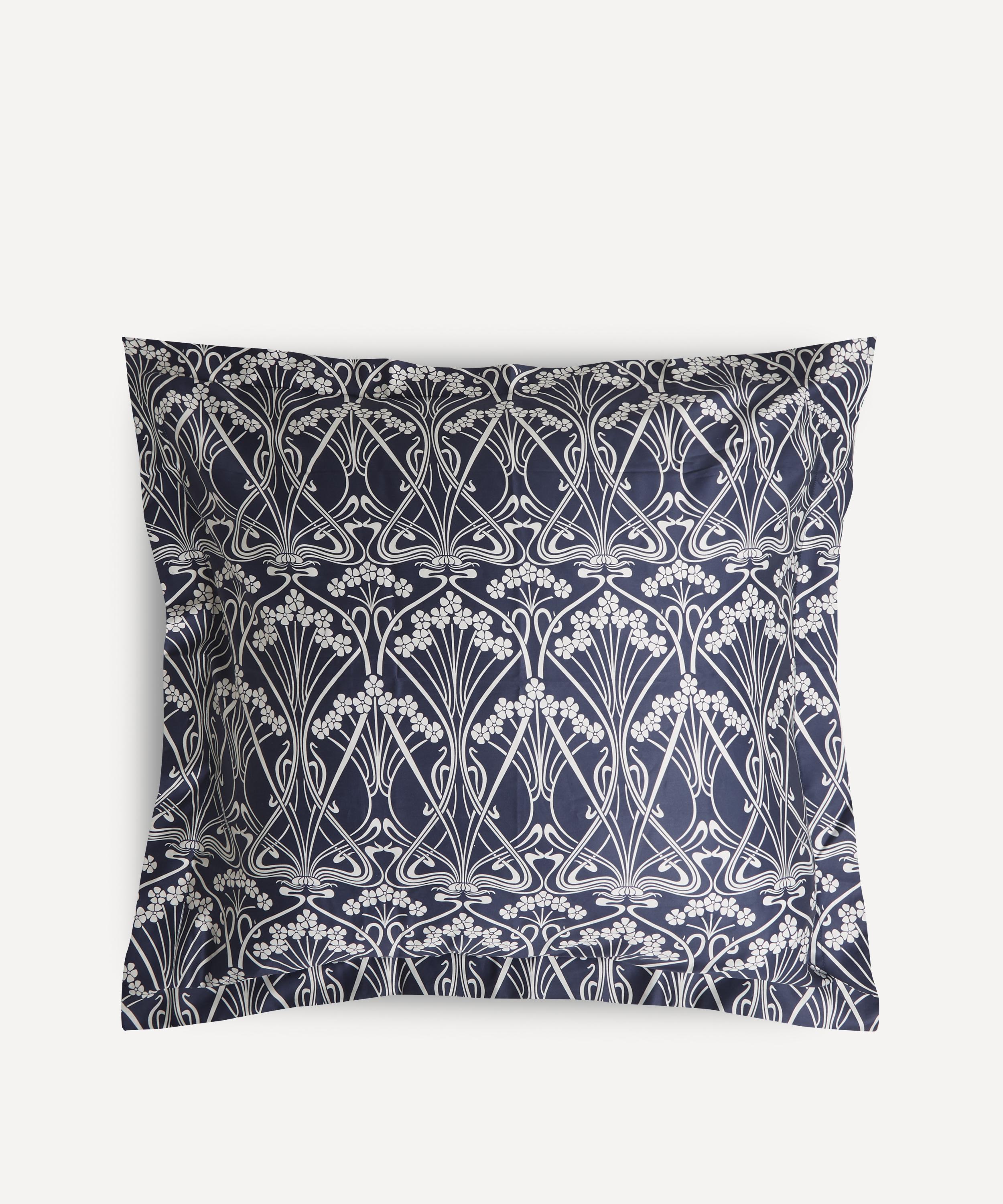 Liberty Ianthe Cotton Sateen Square Pillowcase In Navy