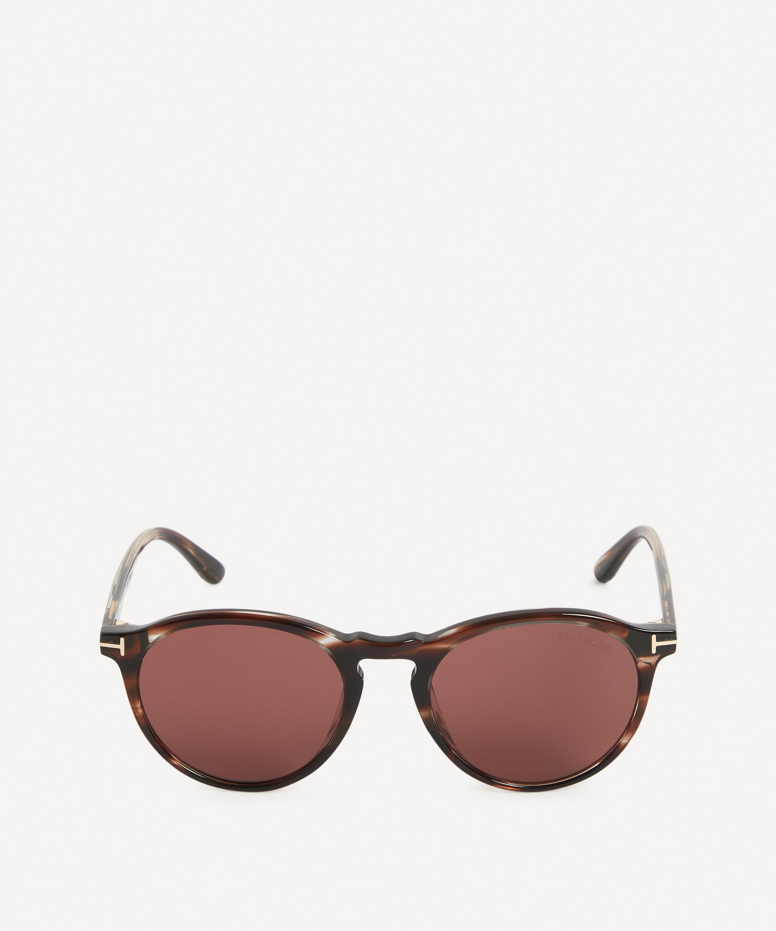 Tom Ford Aurele Acetate Sunglasses In Dark Brown