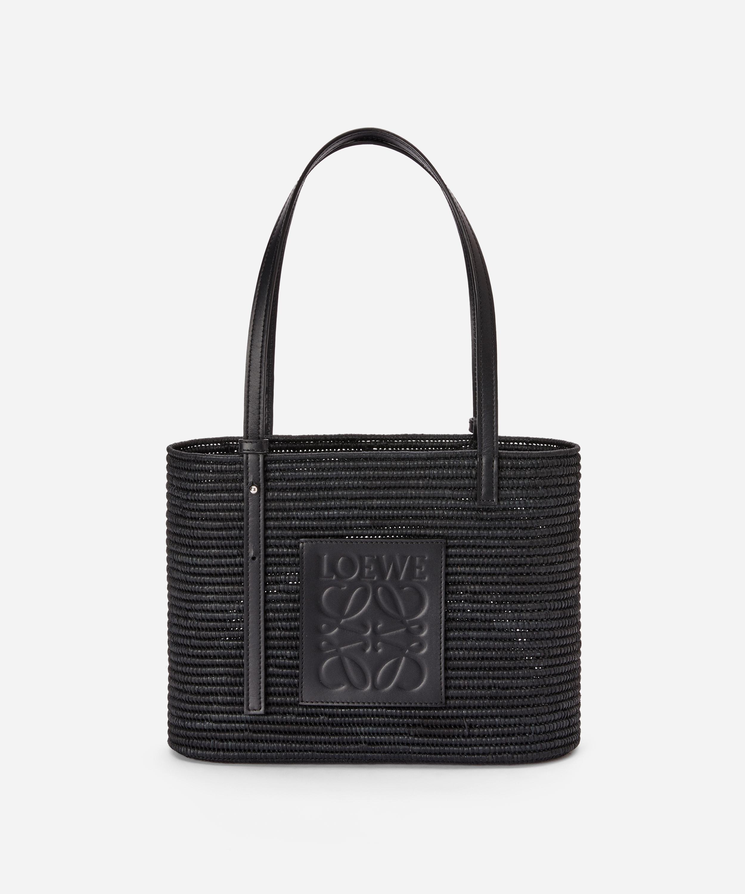 Loewe X Paula's Ibiza Small Square Basket Bag In Black
