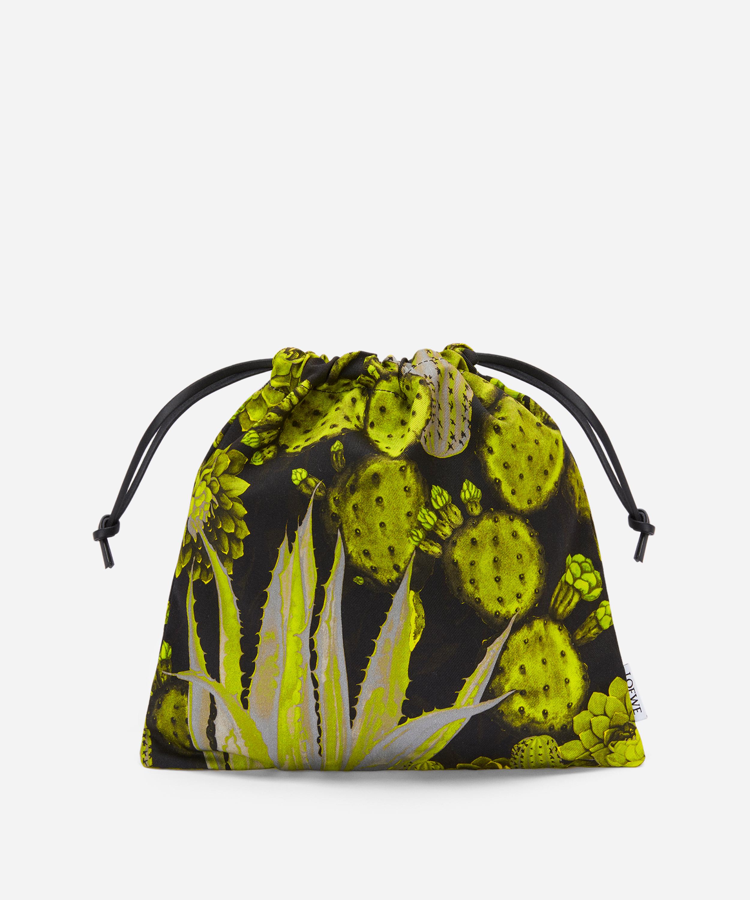 Loewe X Paula's Ibiza Cactus Print Pouch In Green