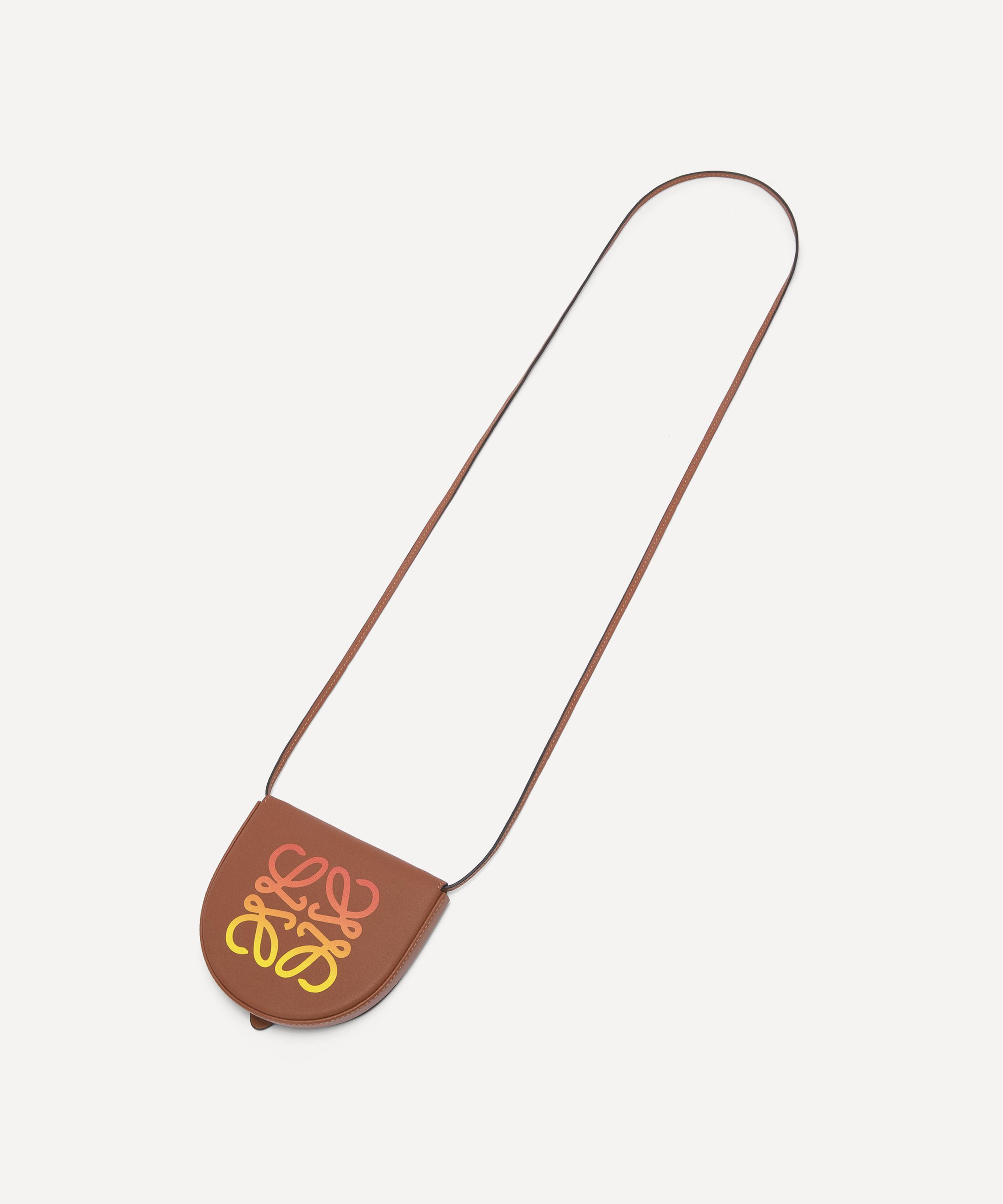 Loewe X Paula's Ibiza Heel Small Anagram Pouch In Tan