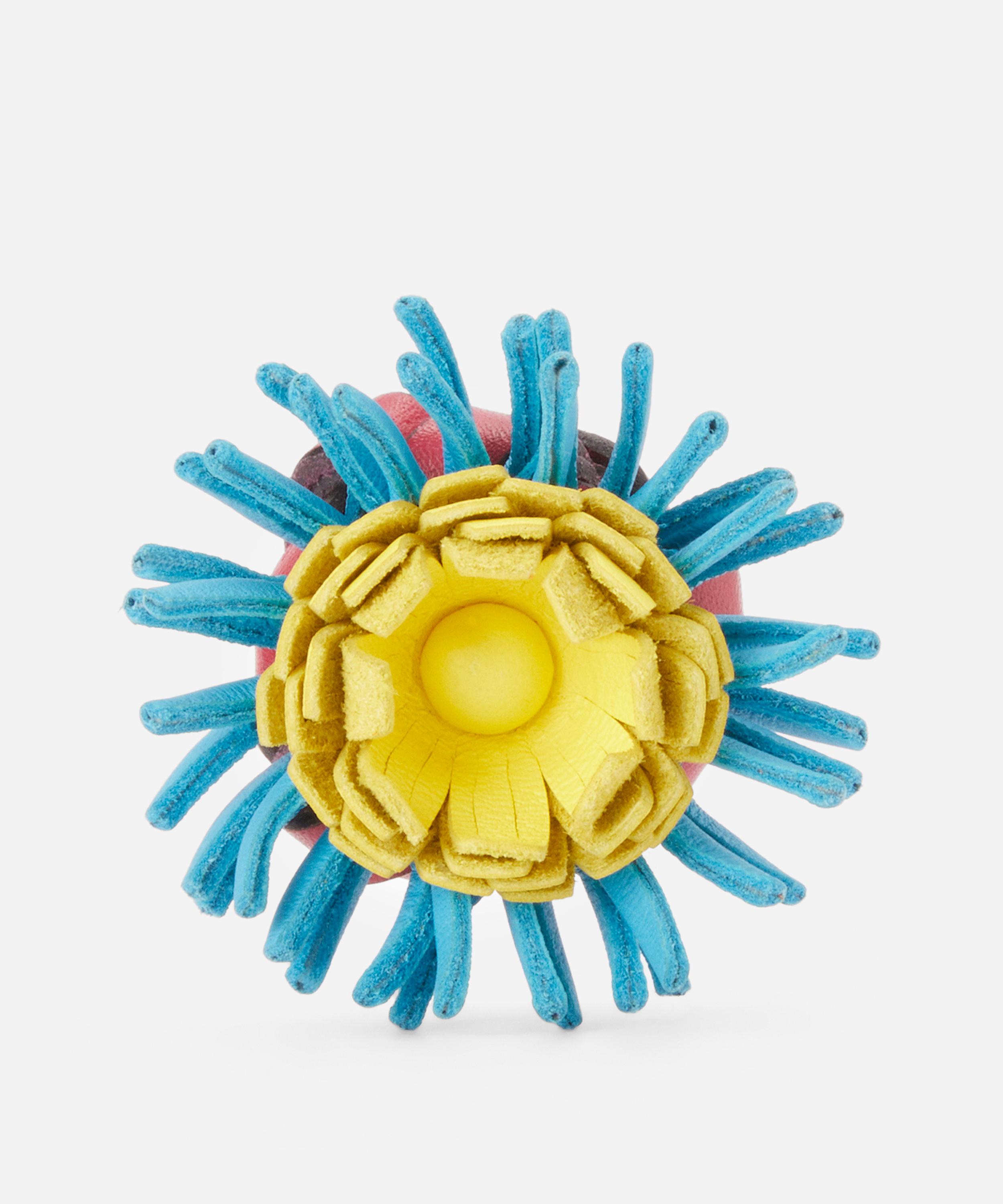 Loewe X Paula's Ibiza Cactus Flower Leather Stud In Pink/blue