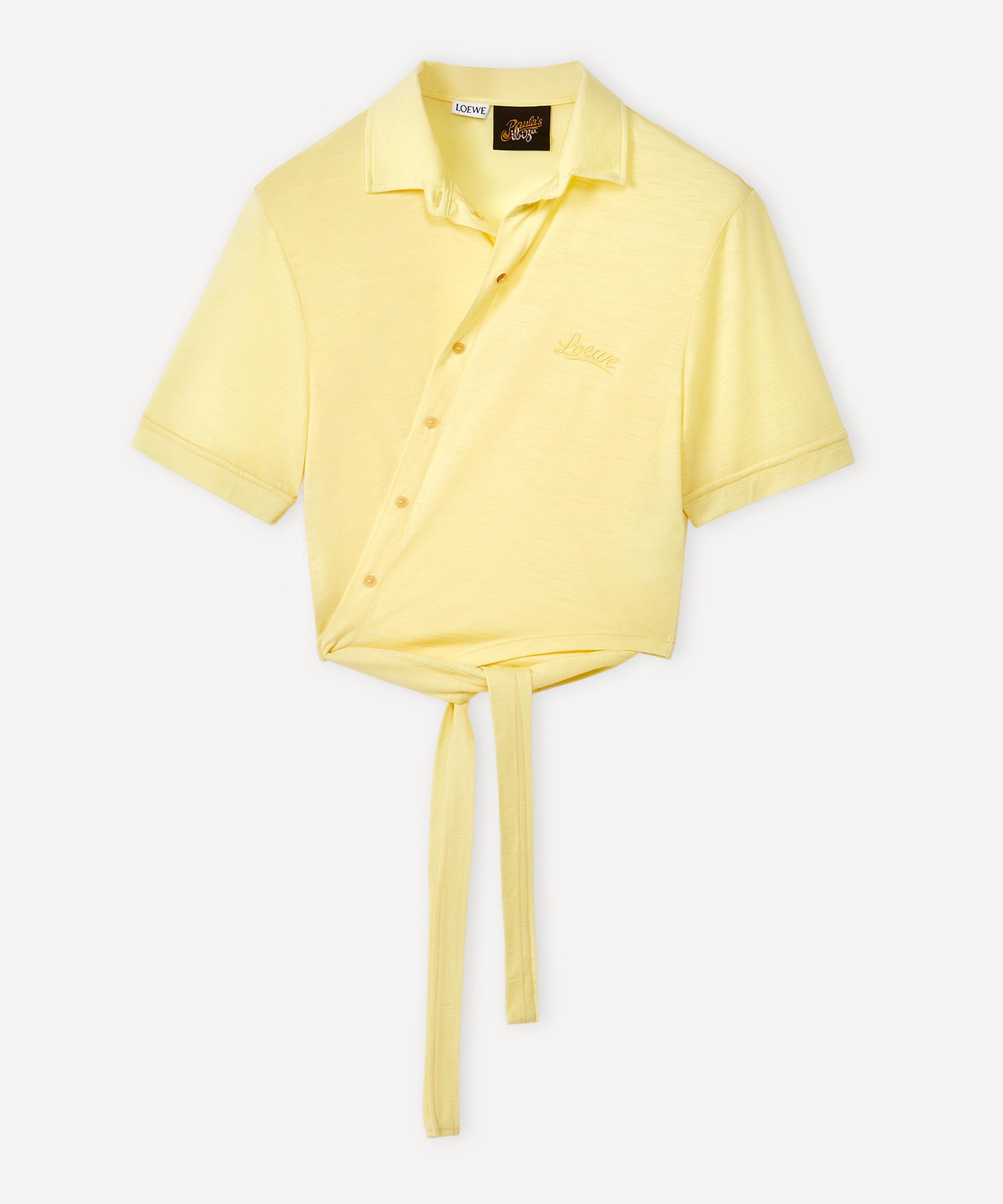 Loewe X Paula's Ibiza Cropped Top In Yellow