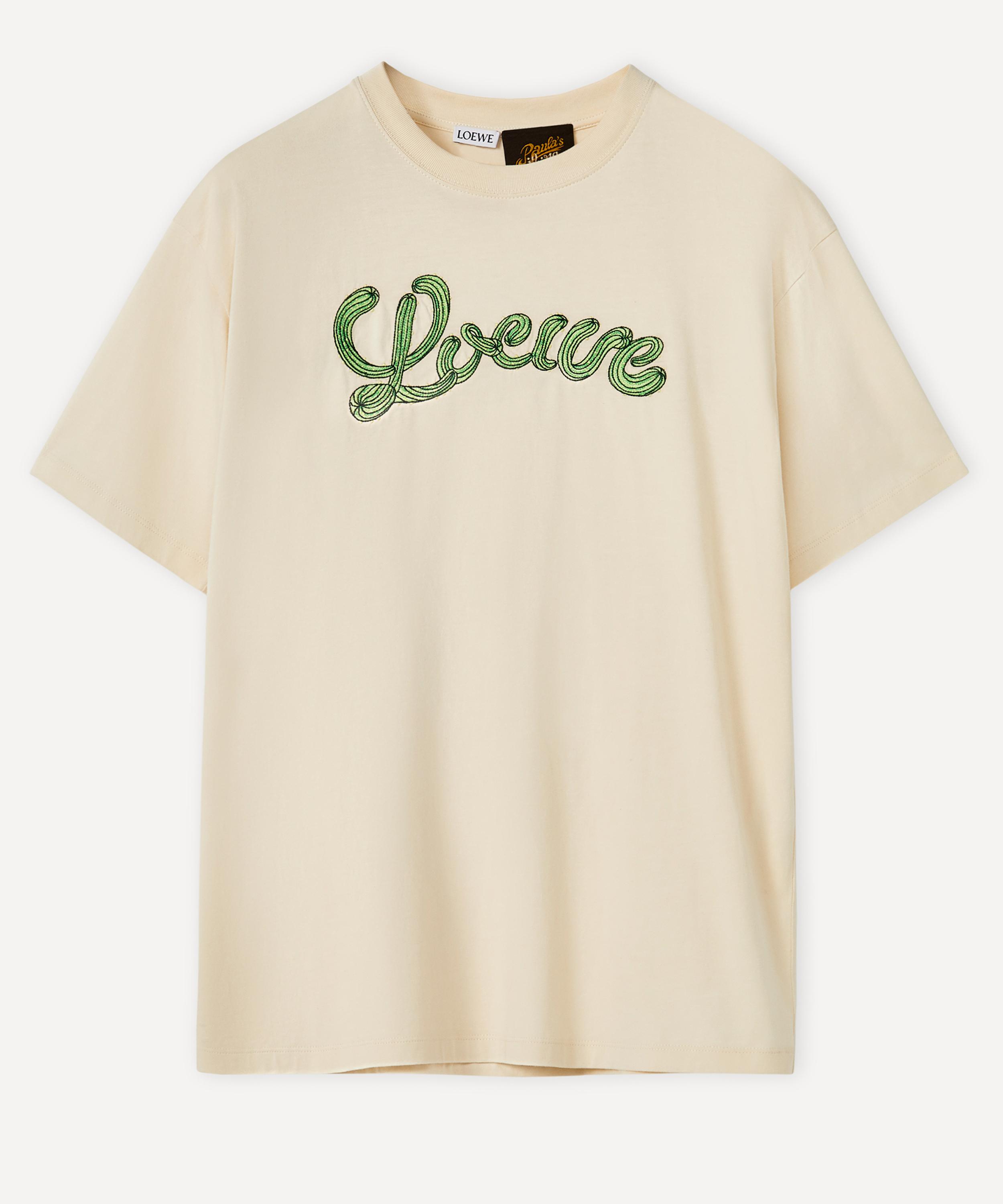 Loewe X Paula's Ibiza Cactus T-shirt In Ecru