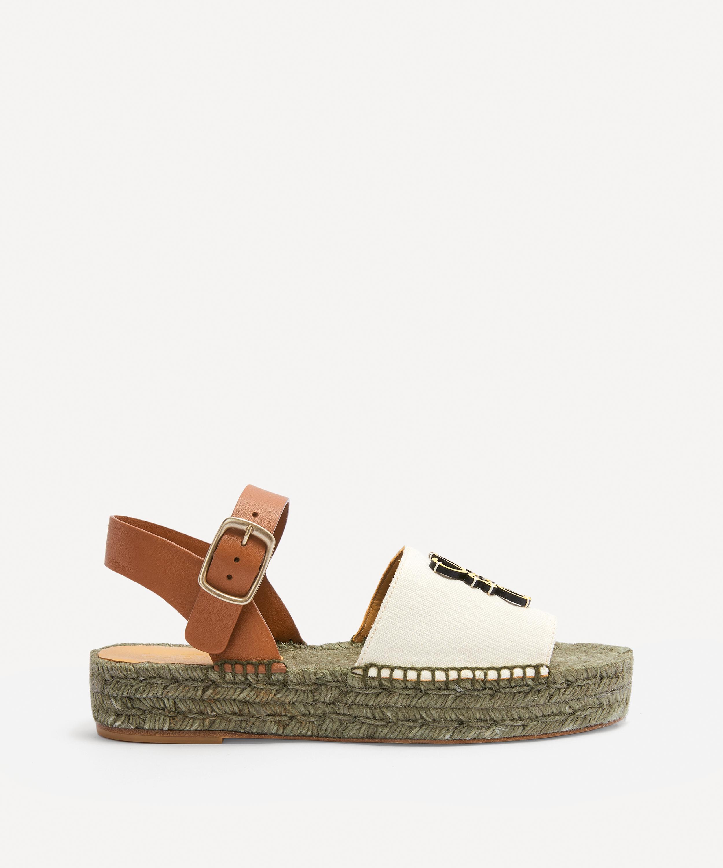 Loewe X Paula's Ibiza Anagram Espadrilles - Size 6.5 In Natural/yellow