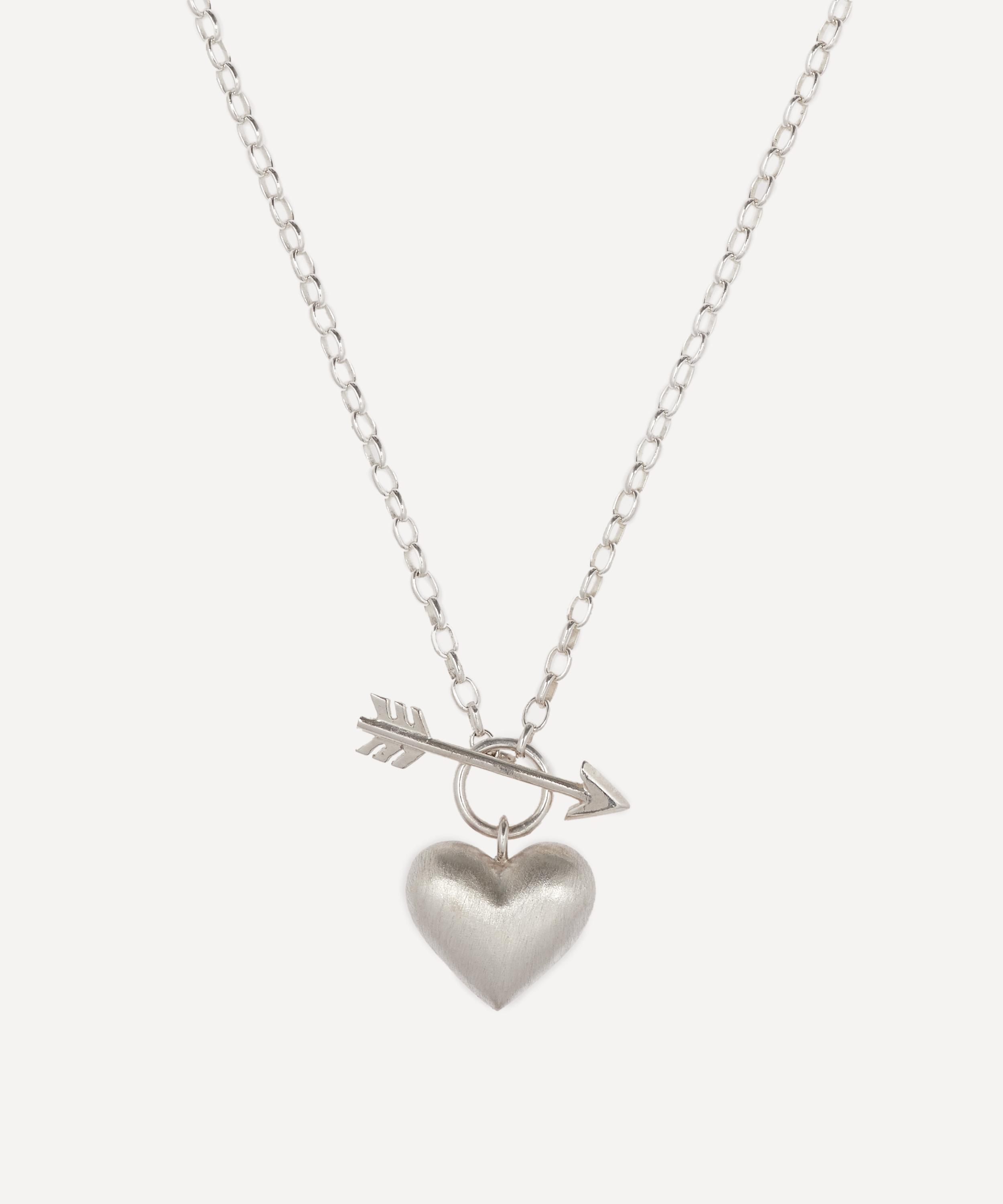 Rachel Quinn Sterling Silver Small Cupid's Heart Pendant Necklace Luxury Christmas Gift / Present